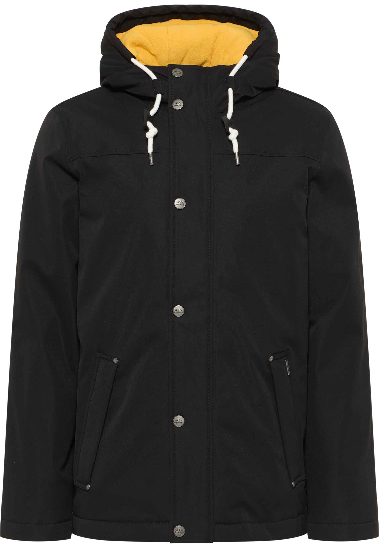 ICEBOUND Wattierte Winterjacke Herren Schwarz