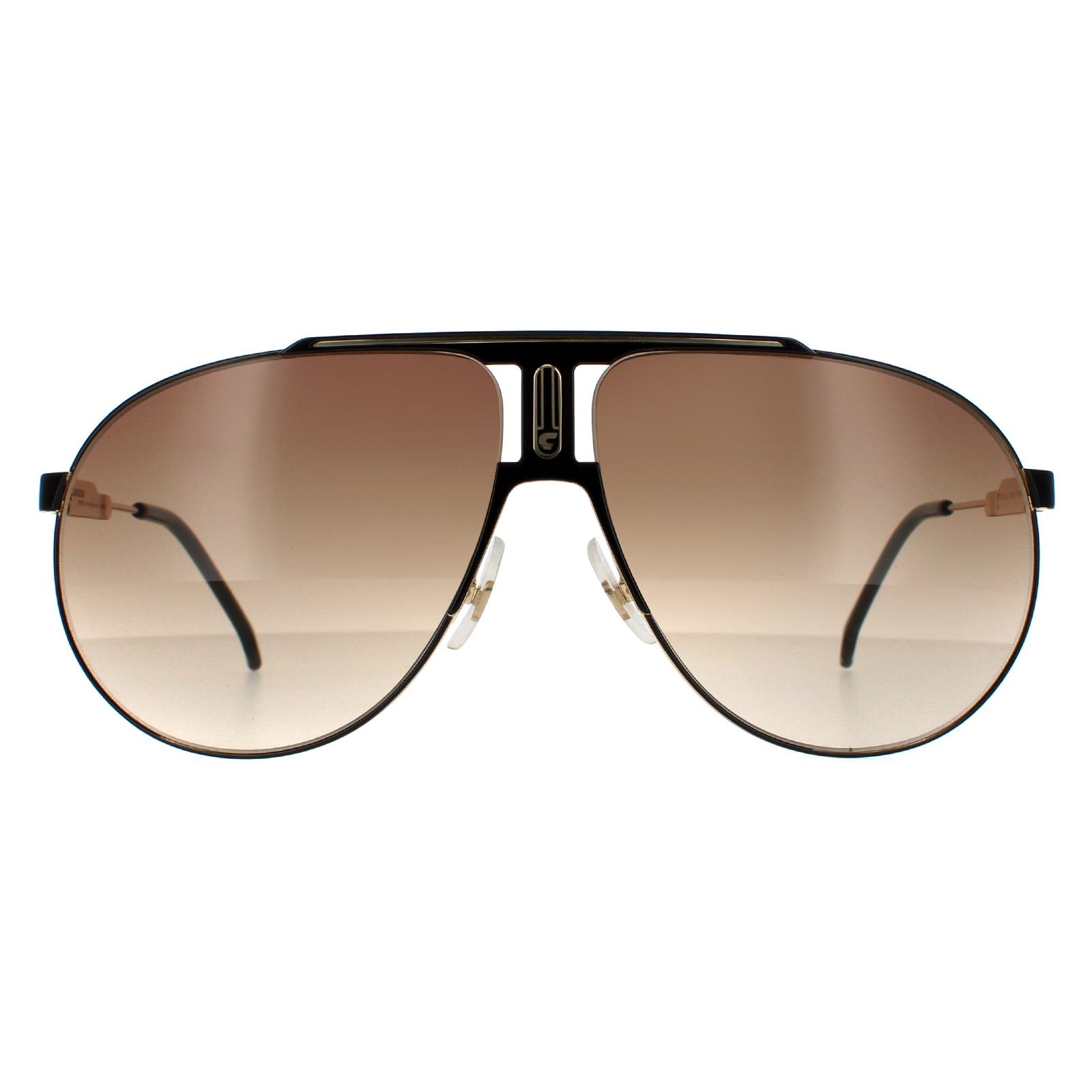 Thumbnail - Carrera Aviator Mens Schwarz Gold Braun Gradient Sonnenbrille