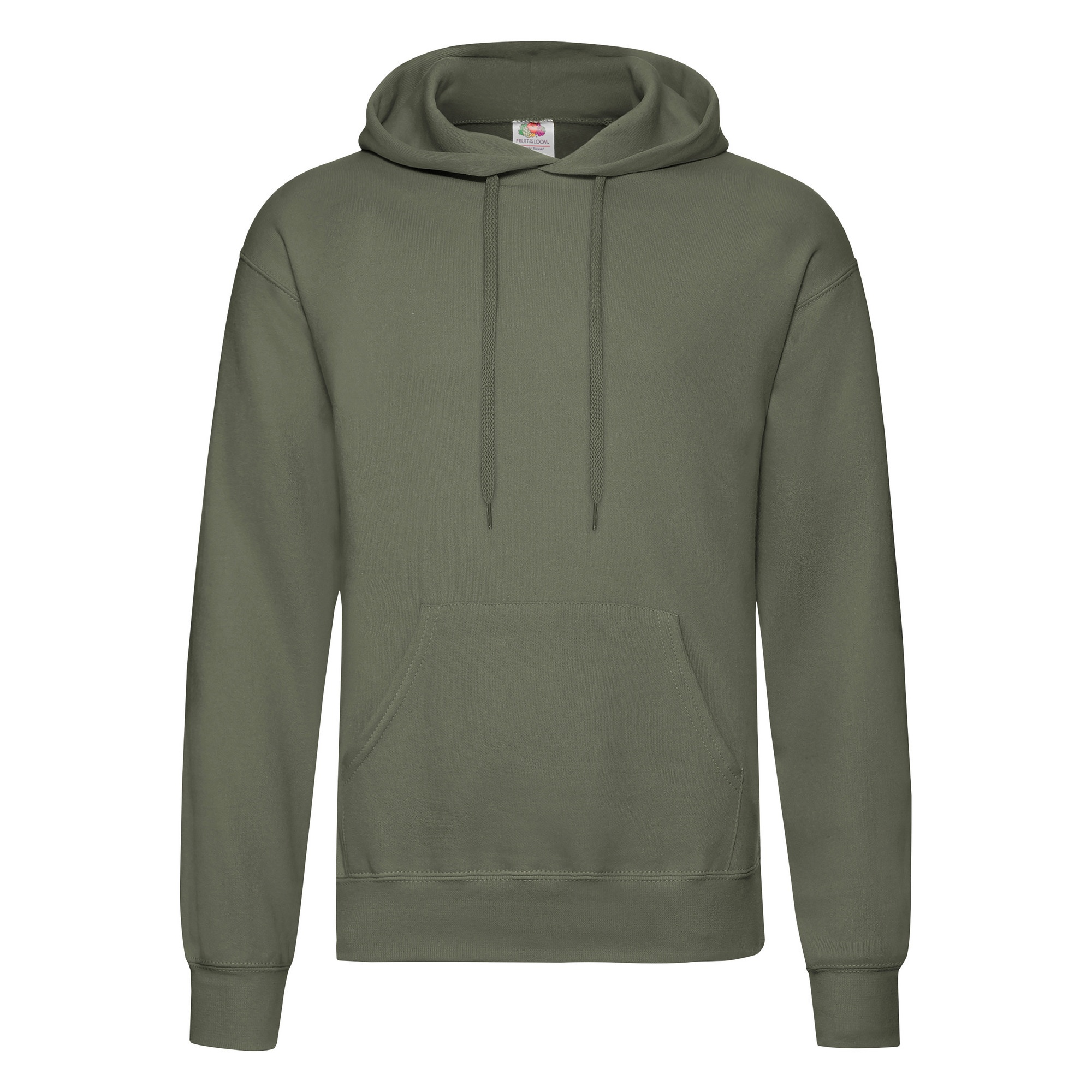 Thumbnail - Fruit Of The Loom Herren Sweatshirt mit Kapuze / Hoodie (Klassisch Oliv)