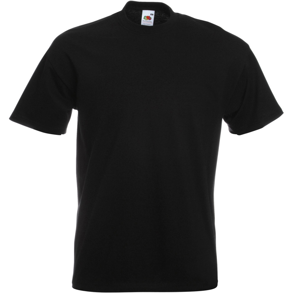 Thumbnail - Fruit Of The Loom Herren Super Premium Kurzarm Rundhals T-Shirt (Schwarz)