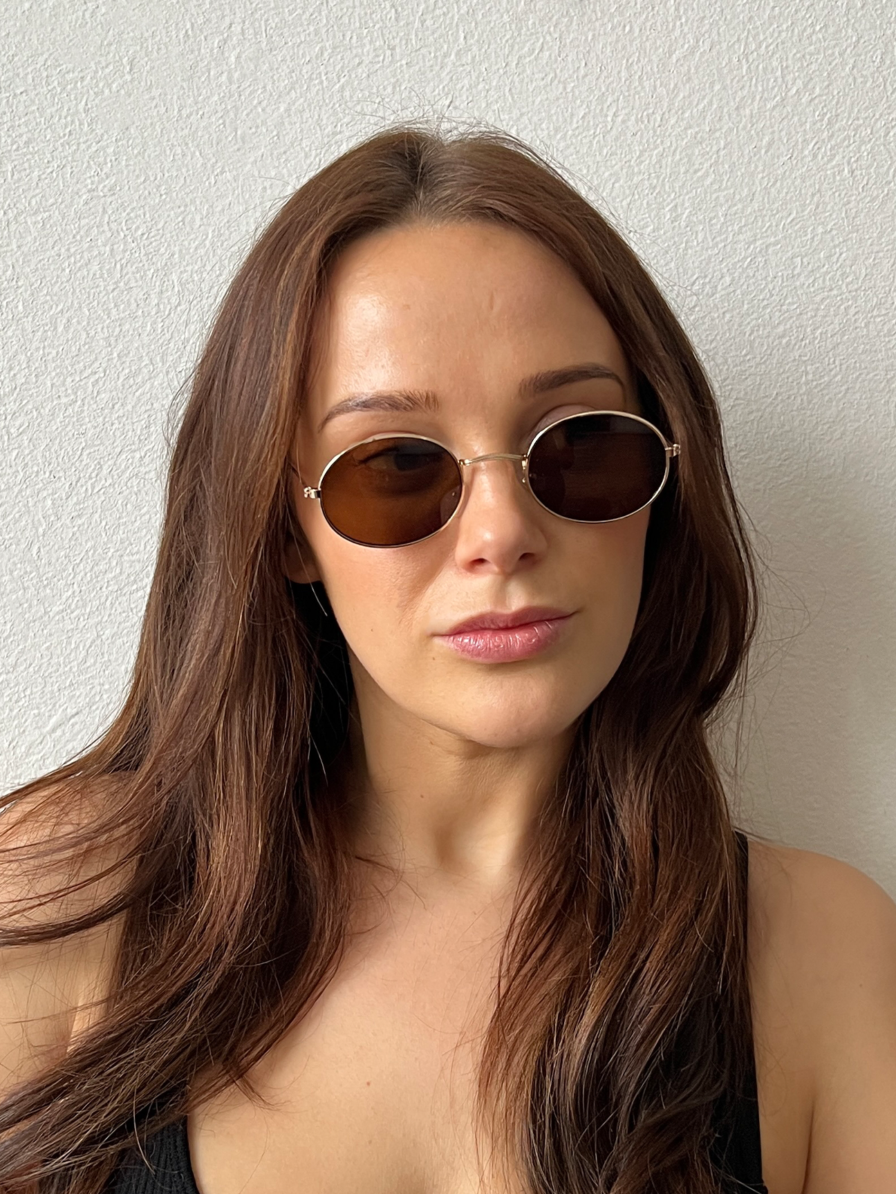 SVNX Unisex Round Metal Frame Sunglasses - Gold - One Size