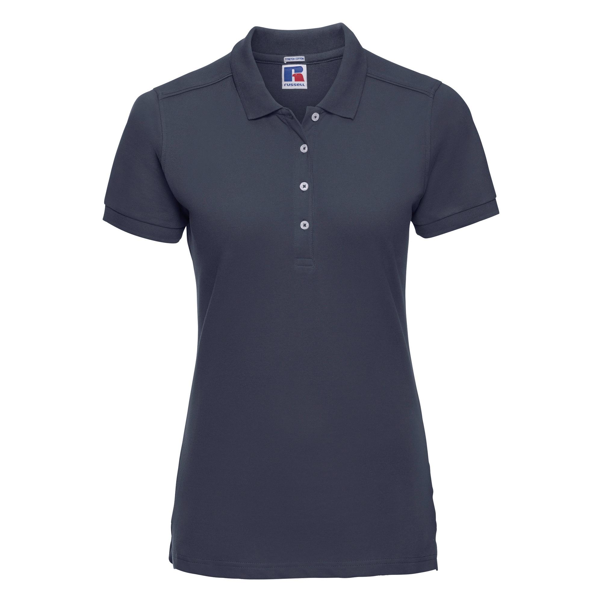 Russell Womens/Ladies Stretch Short Sleeve Polo Shirt (French Navy)