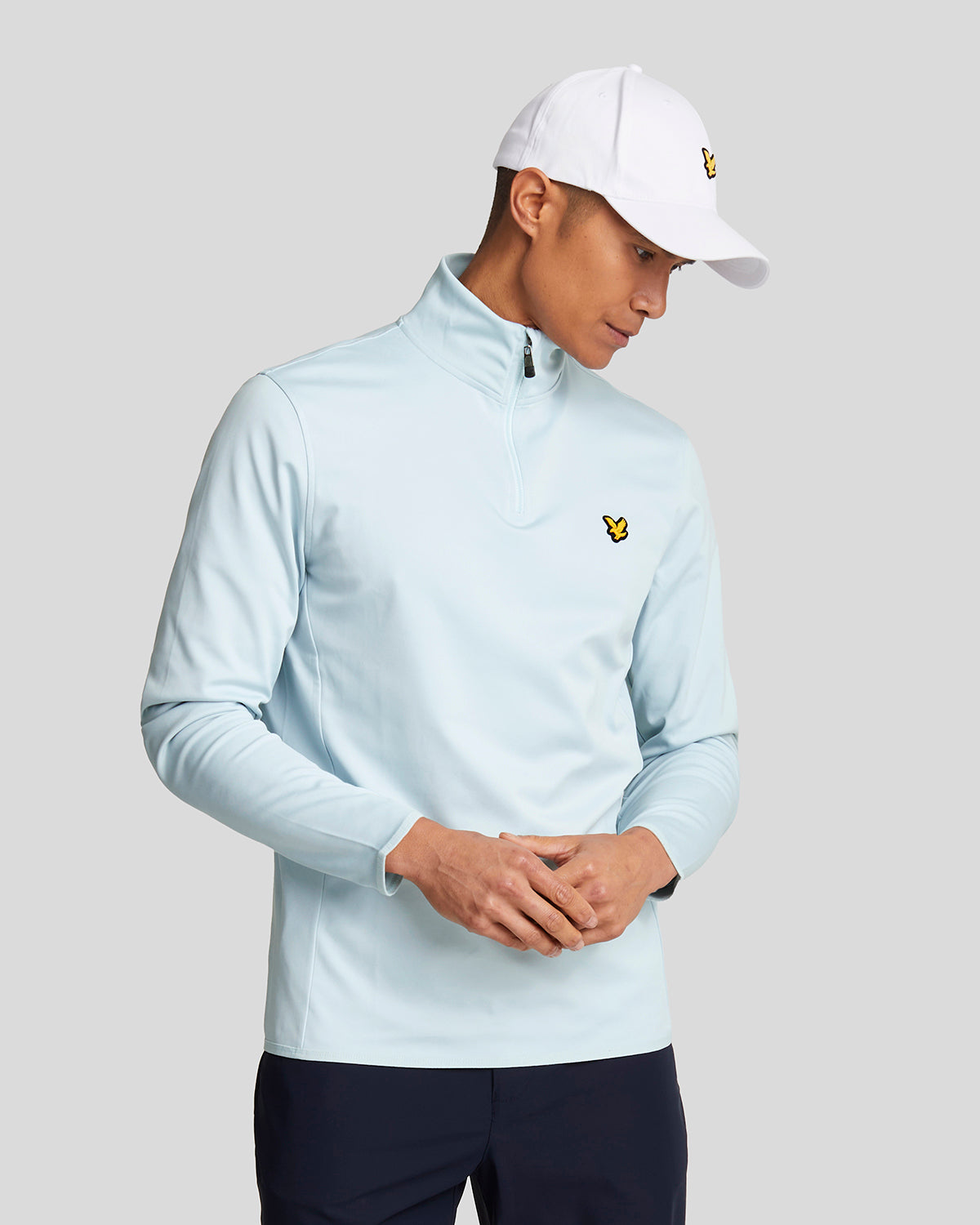 Thumbnail - Lyle & Scott Golf Technical Midlayer mit 1/4-Reißverschluss, Blau
