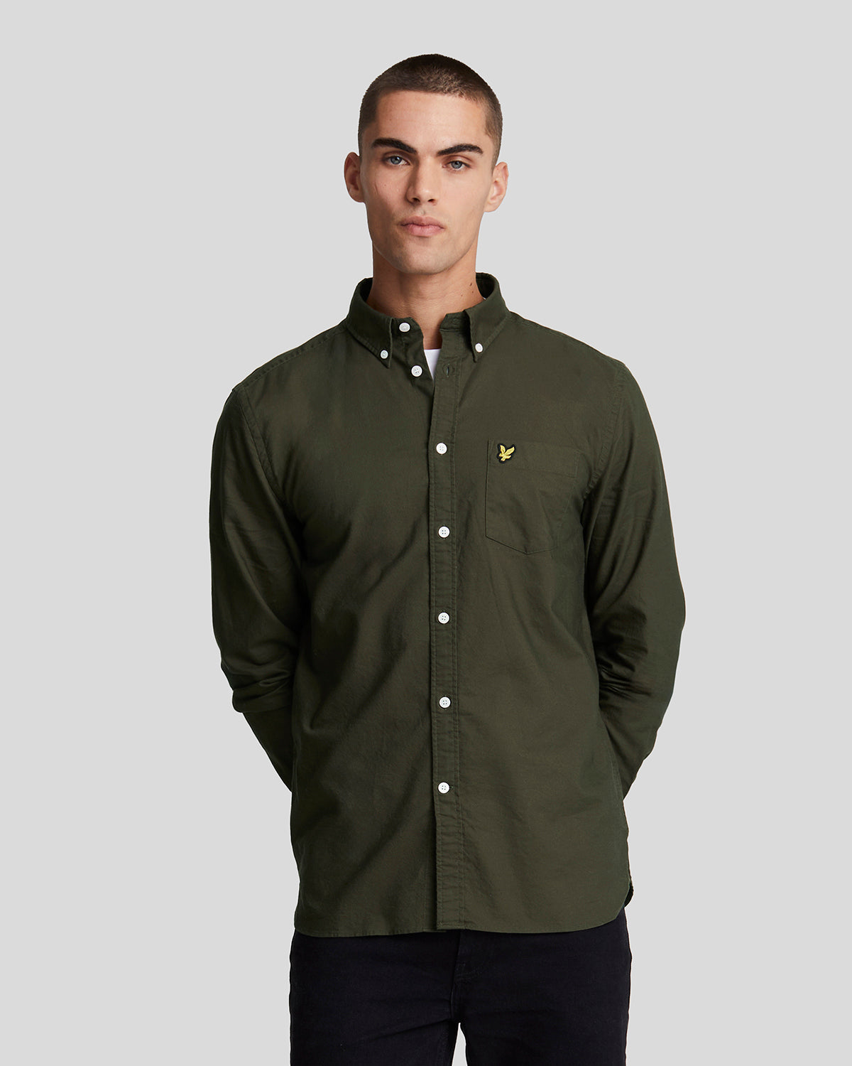 Thumbnail - Lyle & Scott Plain Oxford Hemd Gr�n