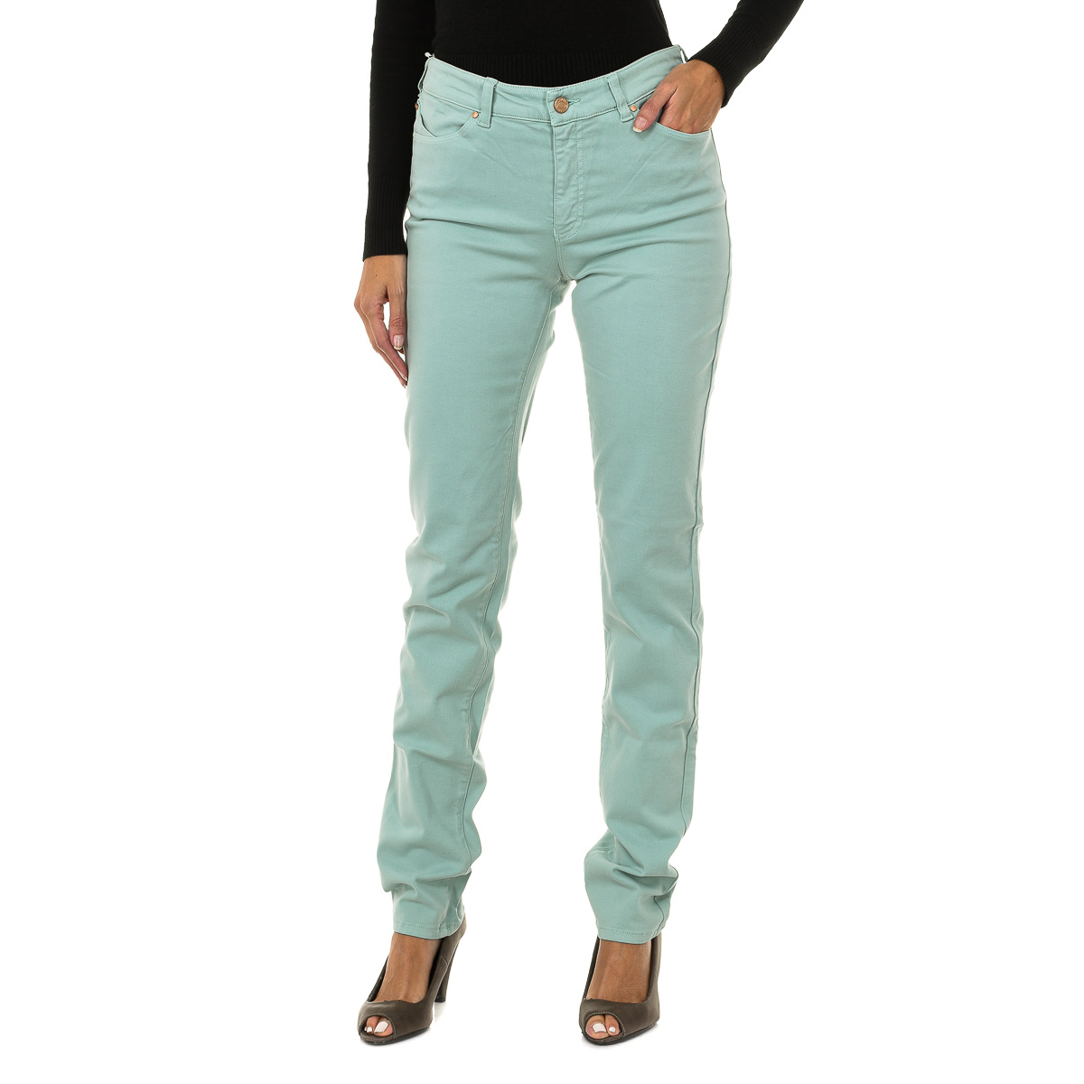 Armani Lange rekbare stoffenbroek 6Y5J18-5N2FZ dames