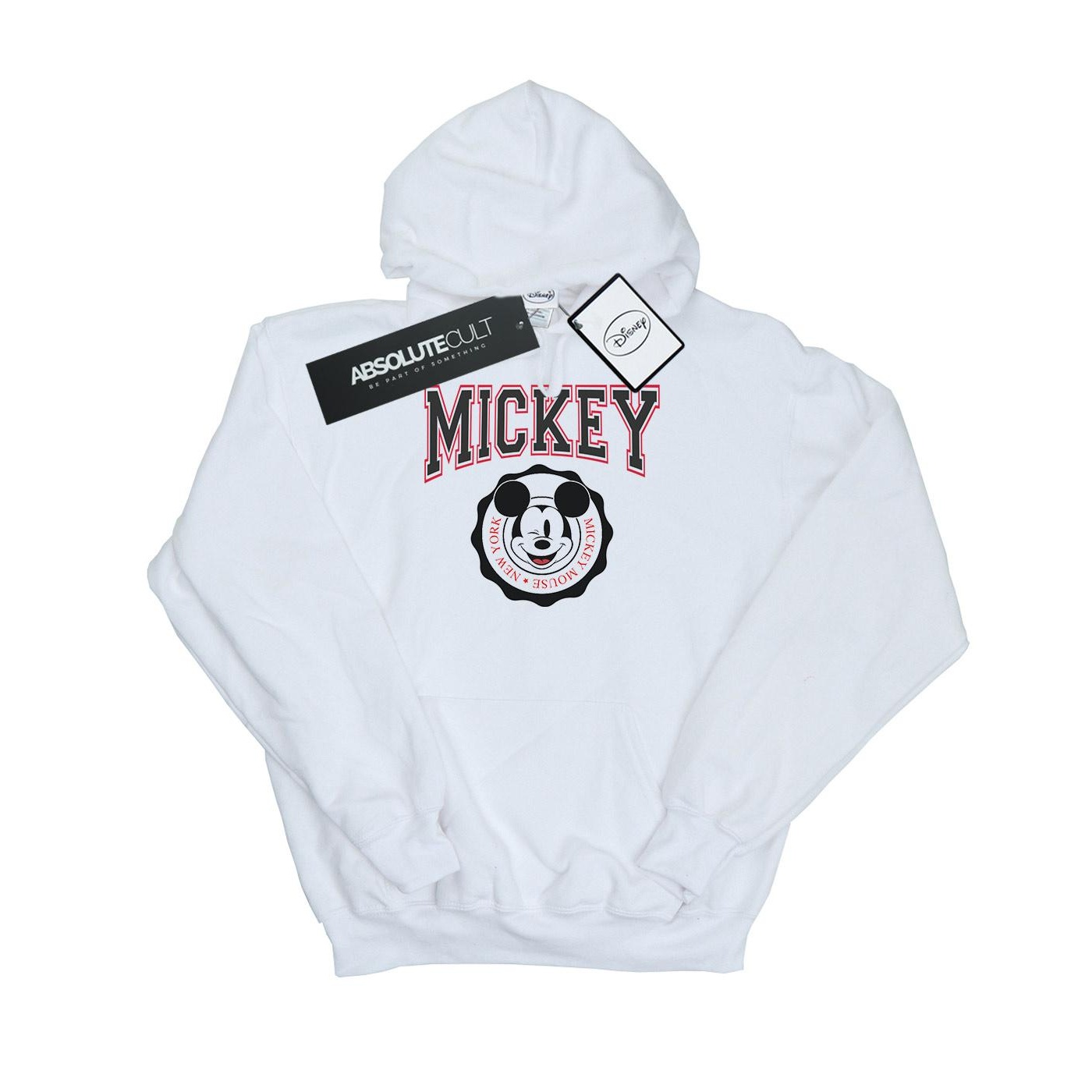Thumbnail - Disney - "Mickey Mouse New York Seal" Kapuzenpullover für Mädchen (Weiß)