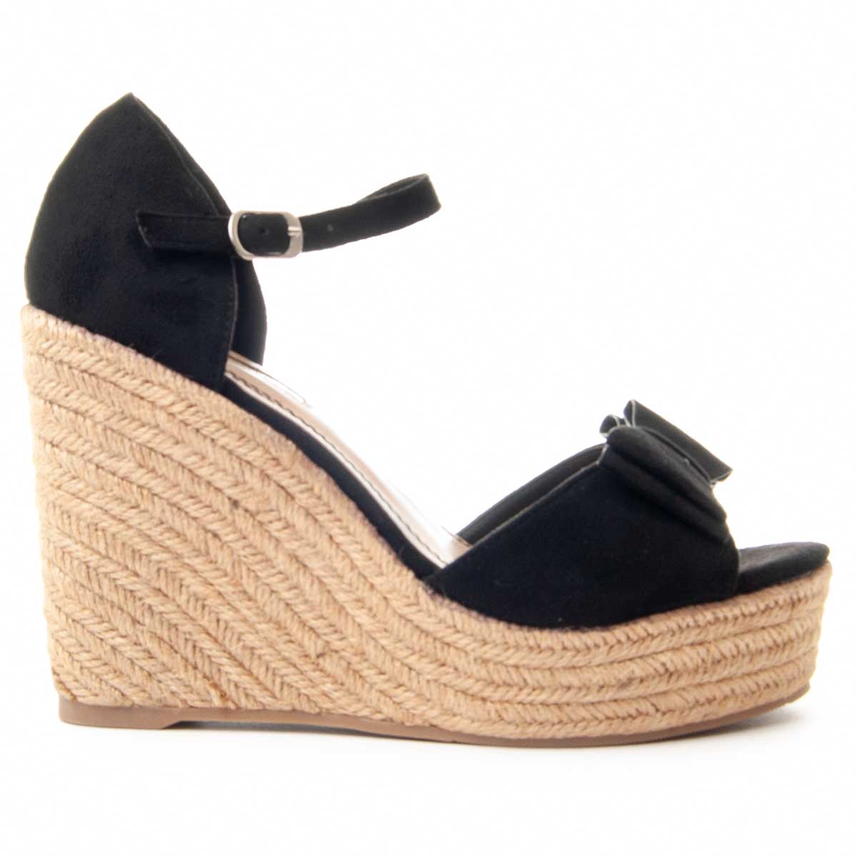 Thumbnail - Montevita Wedge Sparto Sandale Spartsum9 in Schwarz