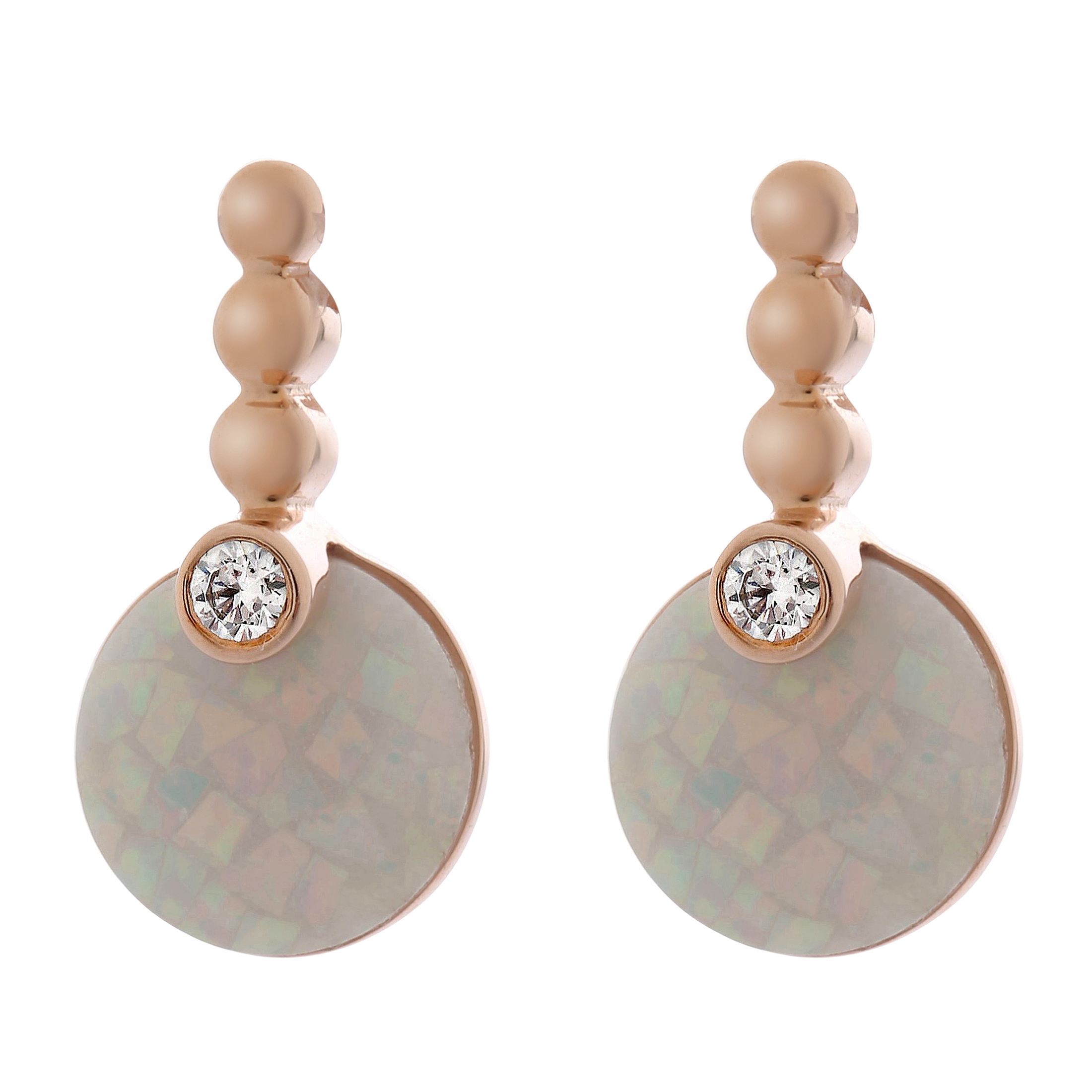 Thumbnail - Orphelia 'Vera' Tropfenohrringe aus 925er Sterlingsilber für Damen - Rosé ZO-7231/RG