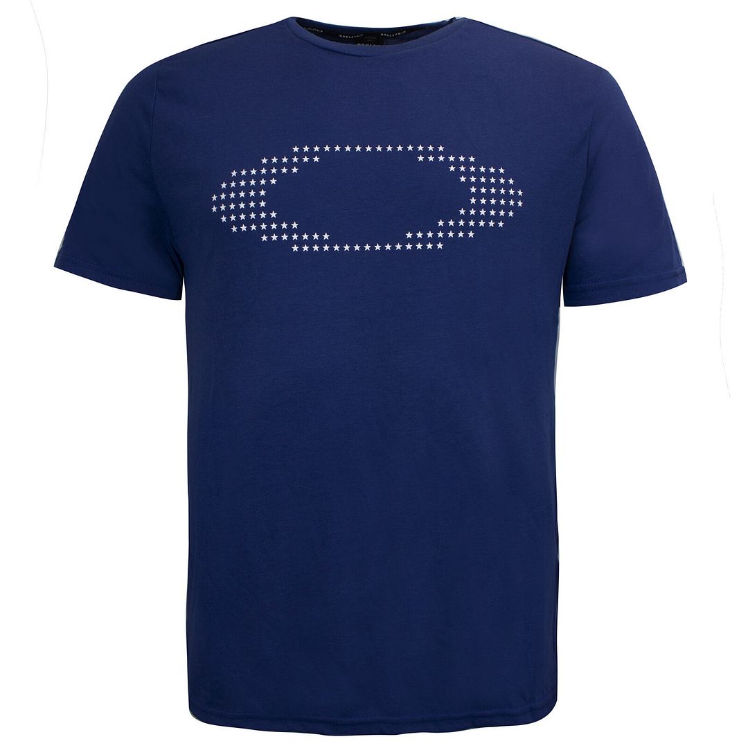 Thumbnail - Oakley Short Sleeve Crew Neck Herren Navy Blue Ellipse Star T-Shirt 457356 609