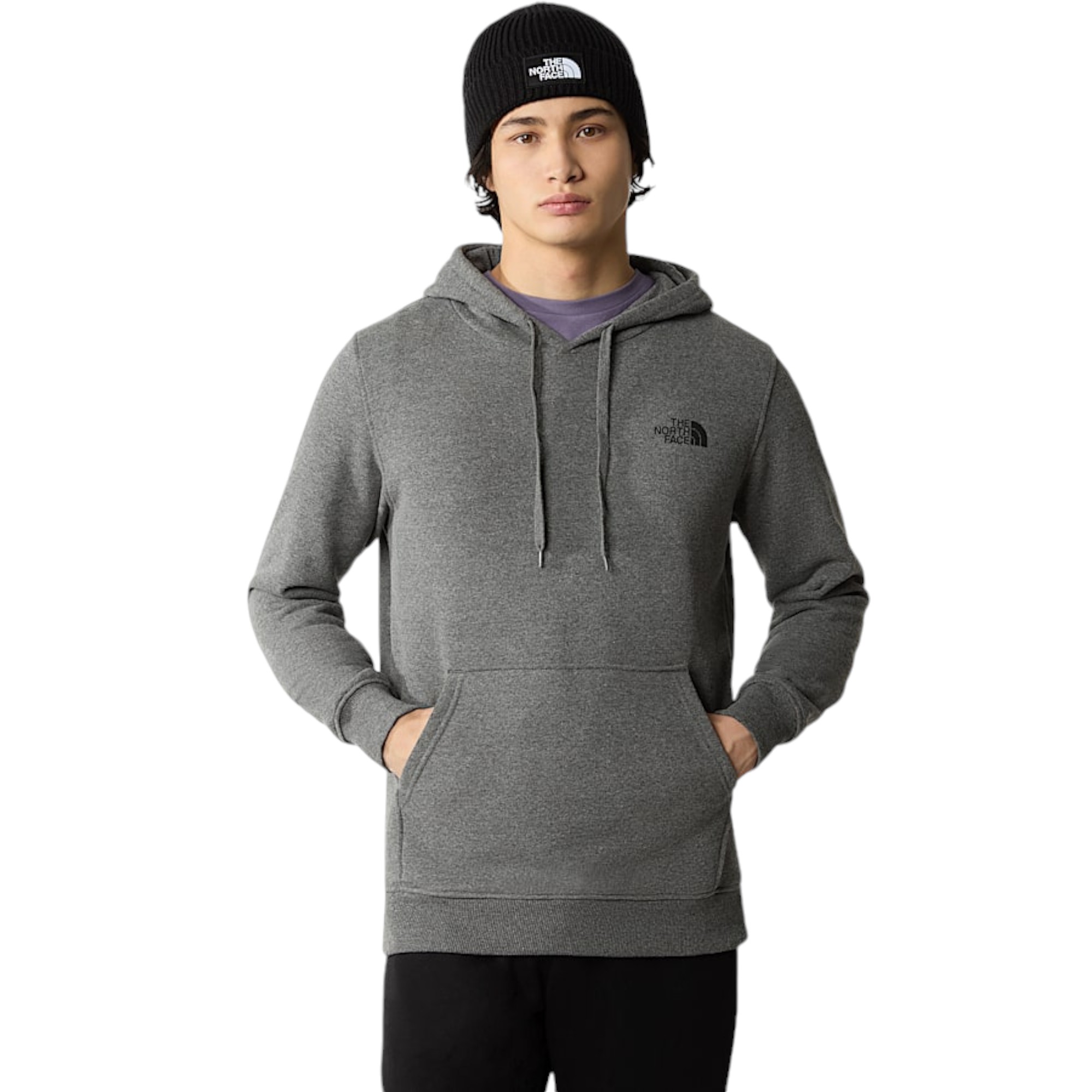 The North Face Mens Simple Dome Hoodie Grey Cotton - Size Large