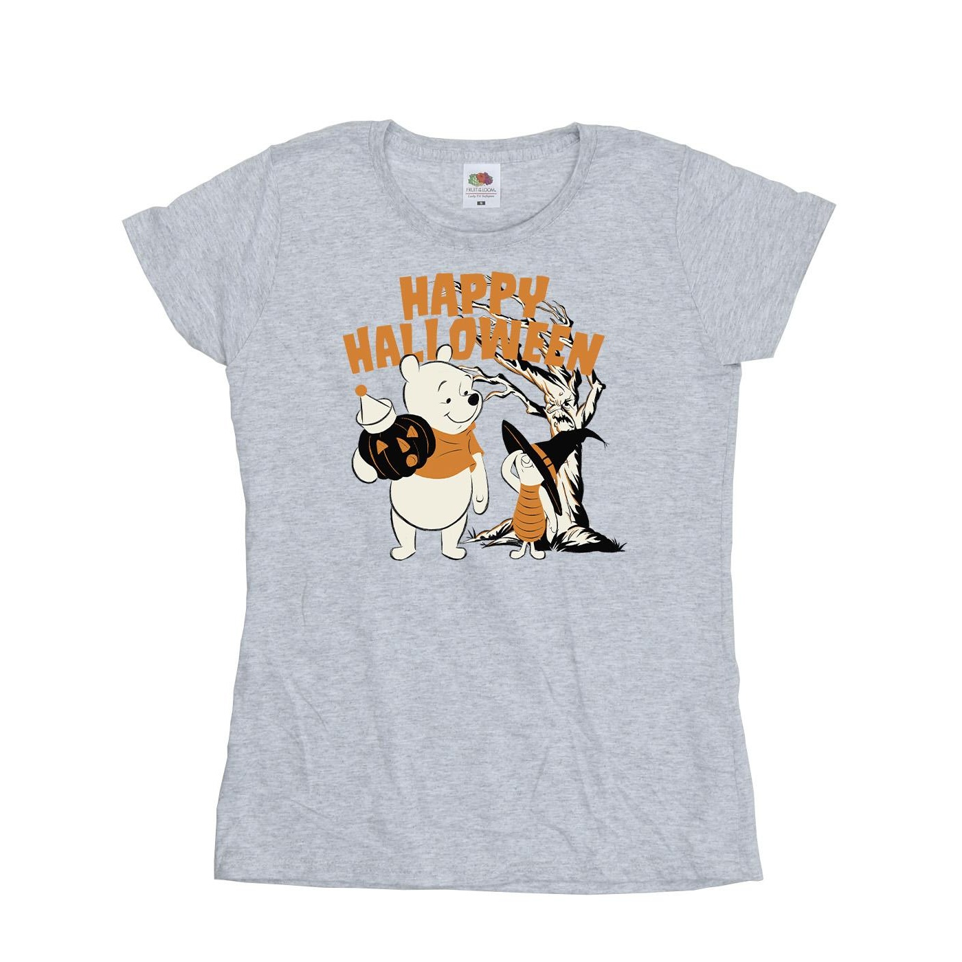 Thumbnail - Disney - "Happy Halloween" T-Shirt für Damen (Grau)
