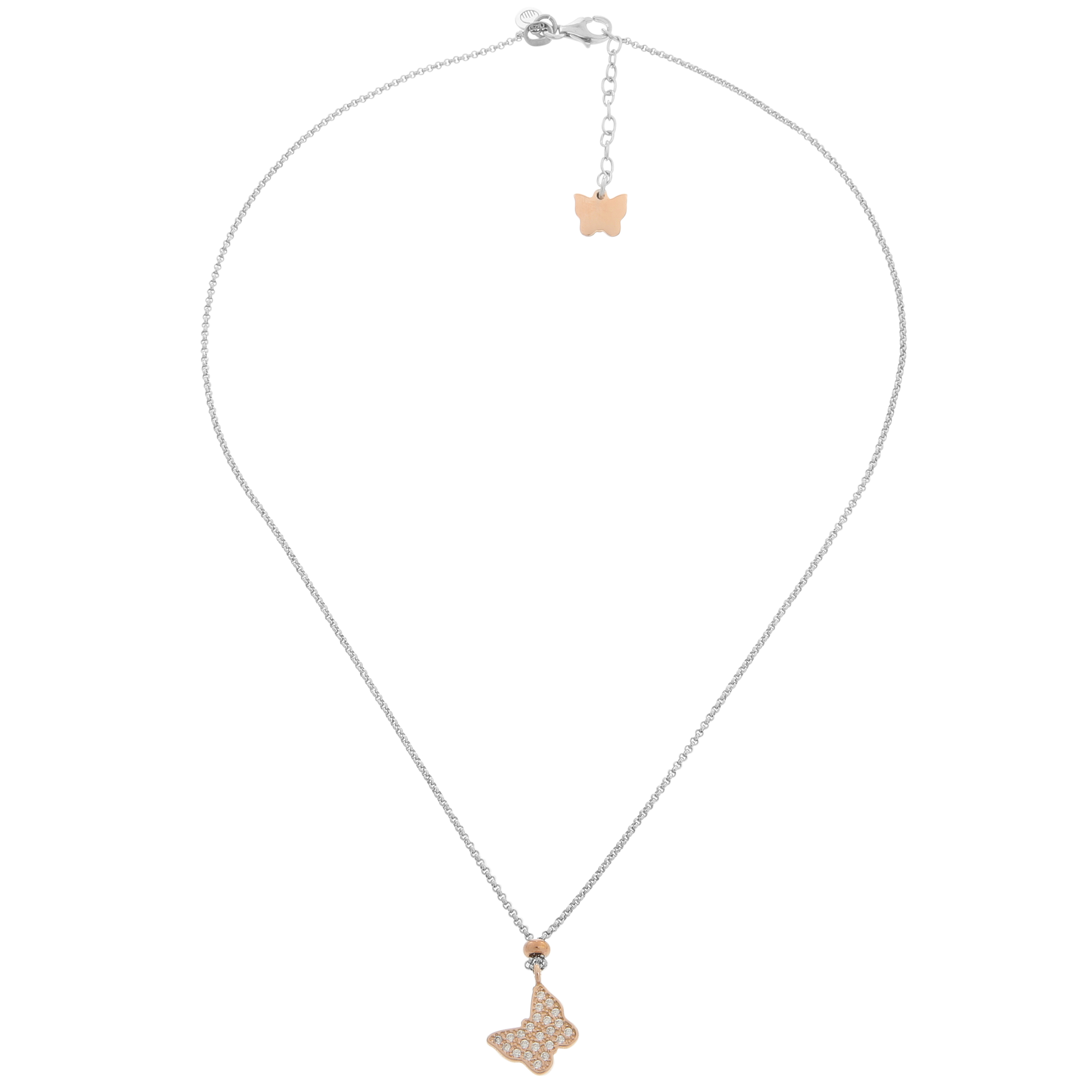 Thumbnail - Orphelia Damen-Kette aus 925er Sterlingsilber mit Anhänger, Silber/Rosé, ZK-7194