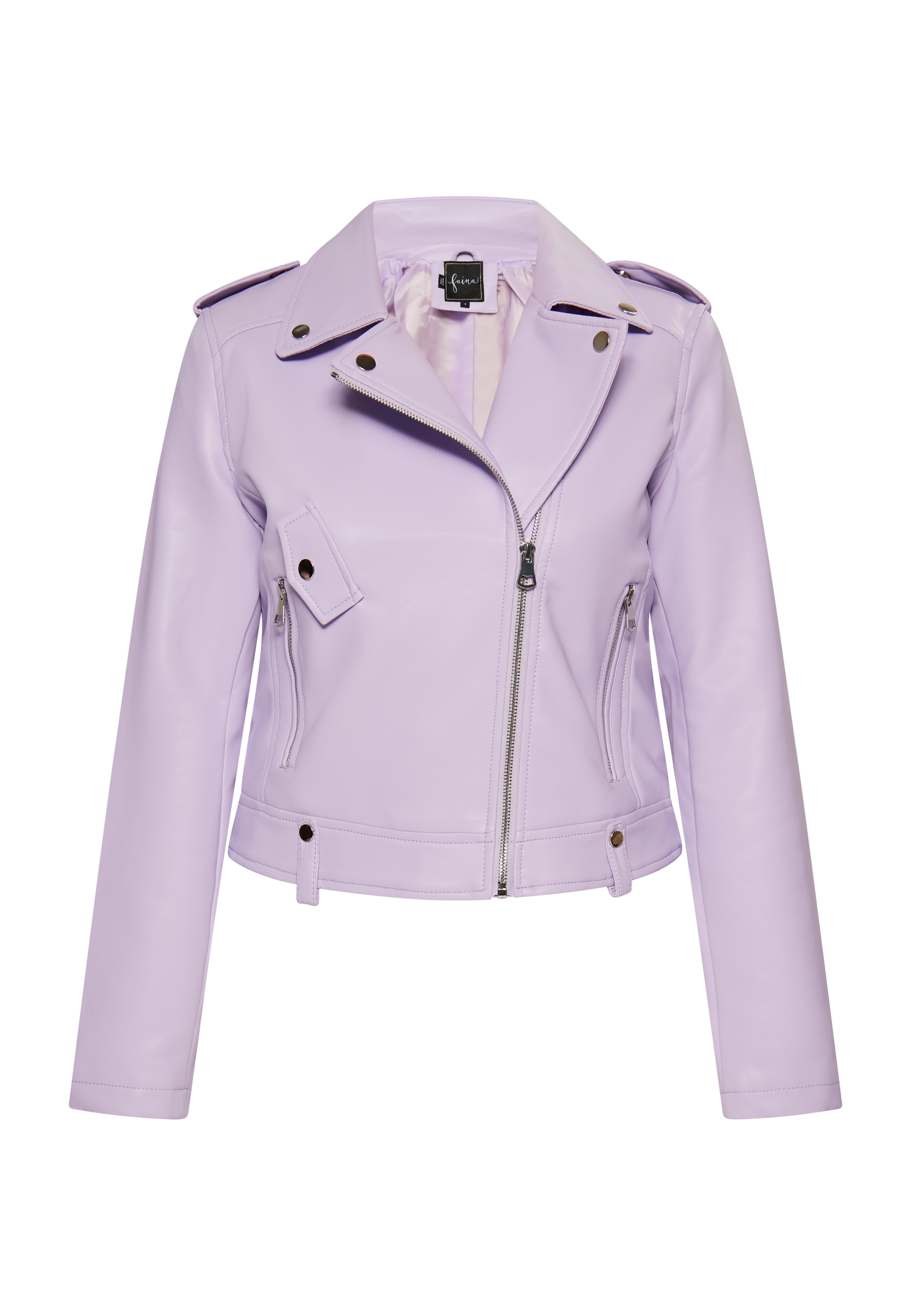 Faina Veste De Motard En Similicuir