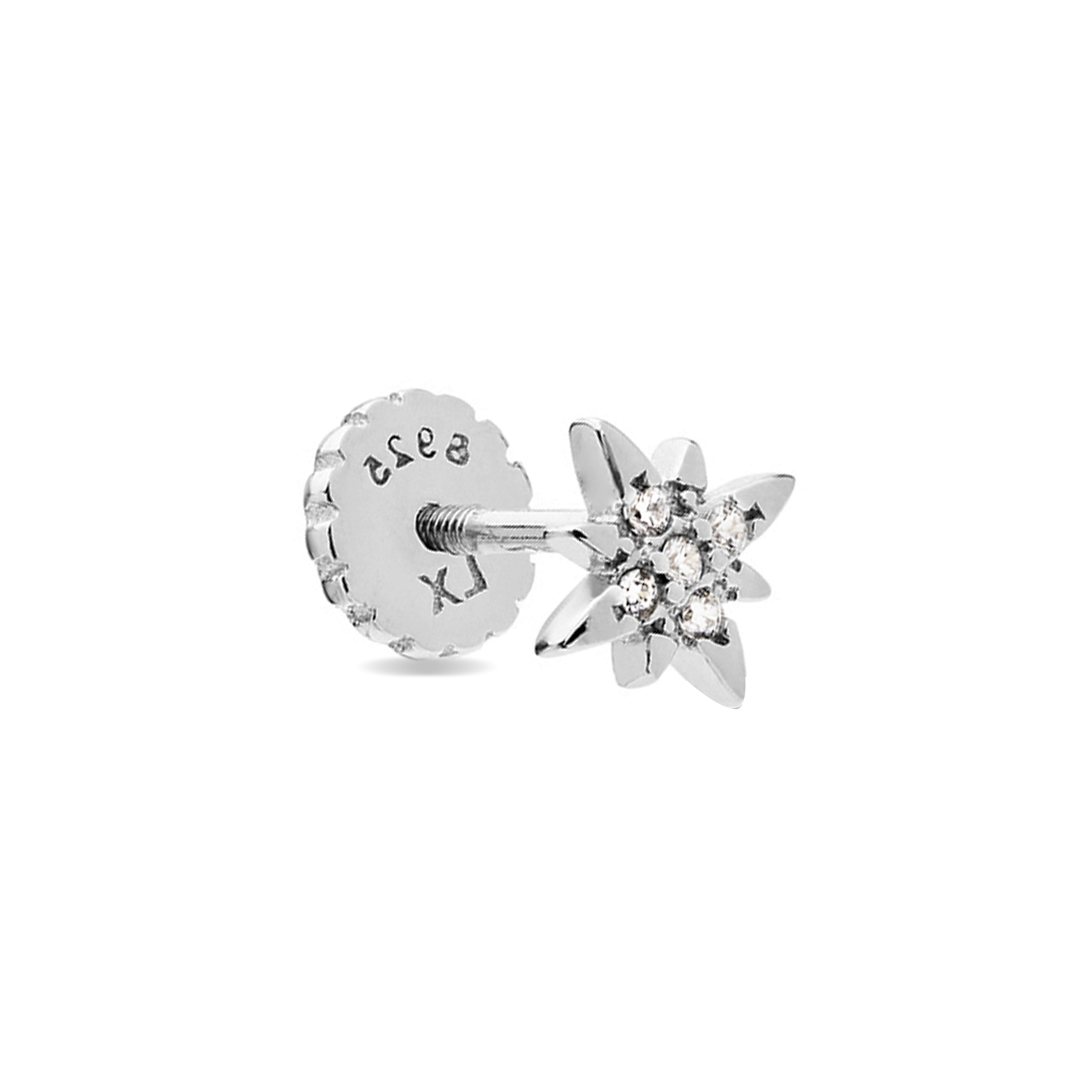 Thumbnail - Piercing Luxenter, Waruan Sterling Silber 925 und Brillant Zirkonia rhodiniert