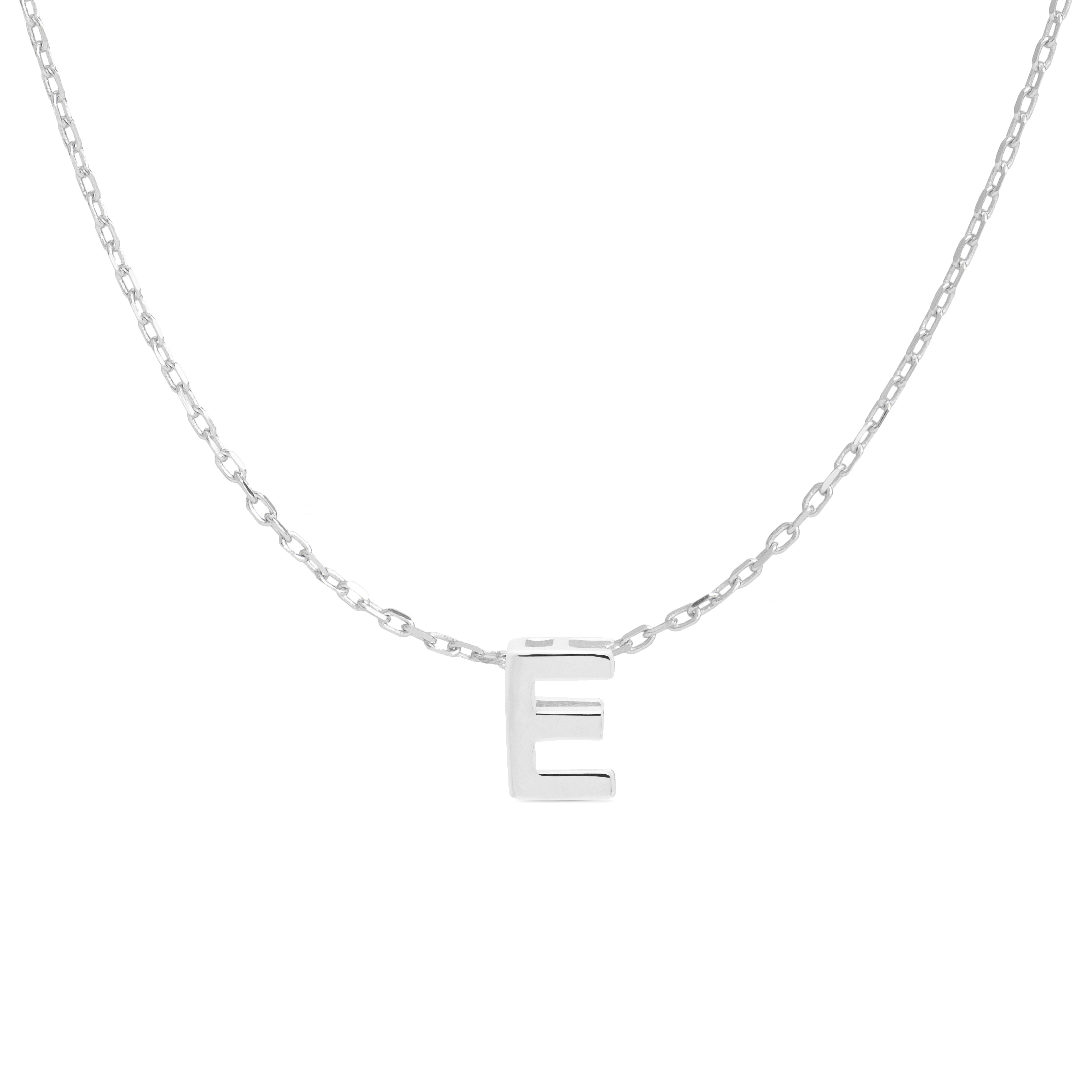 Sterling Silver 925 rodiumpläterat halsband Alfabet