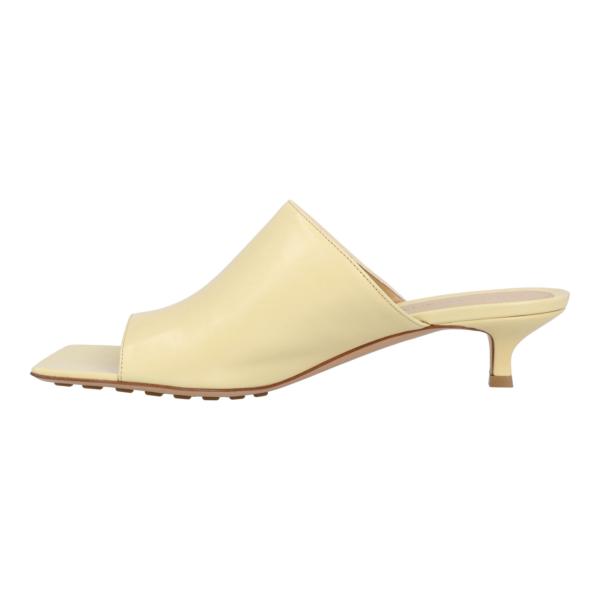 Bottega Veneta Dam Stretch Mule i vit lammskinn sandaler – bild 2