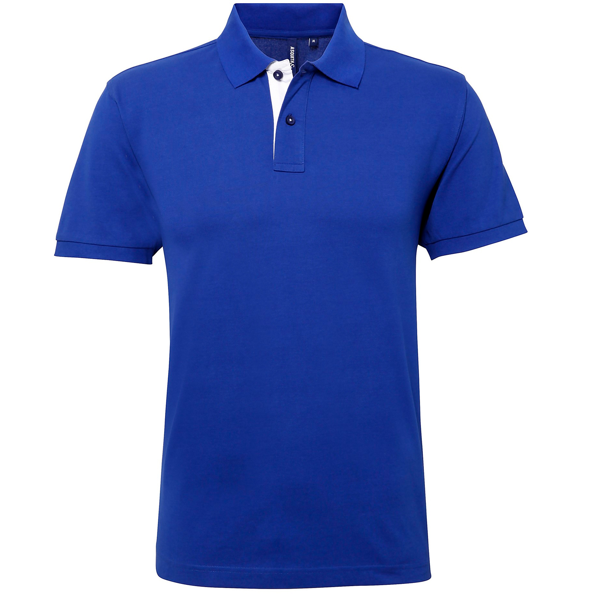 Thumbnail - Asquith & Fox Herren Classic Fit Kontrast-Poloshirt (Royal/ Weiß)