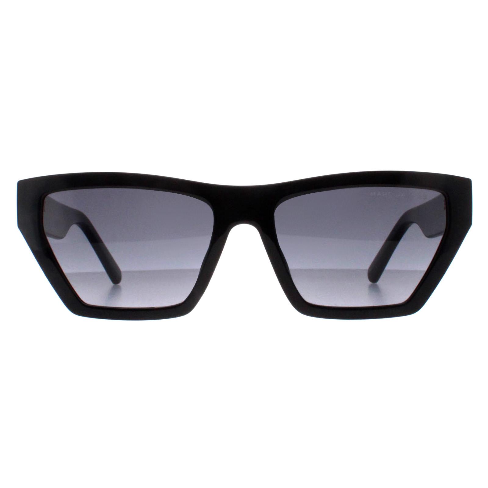 Thumbnail - Marc Jacobs Cat Eye Womens Glänzend Schwarz Dunkelgrau Gradient MARC 657/S