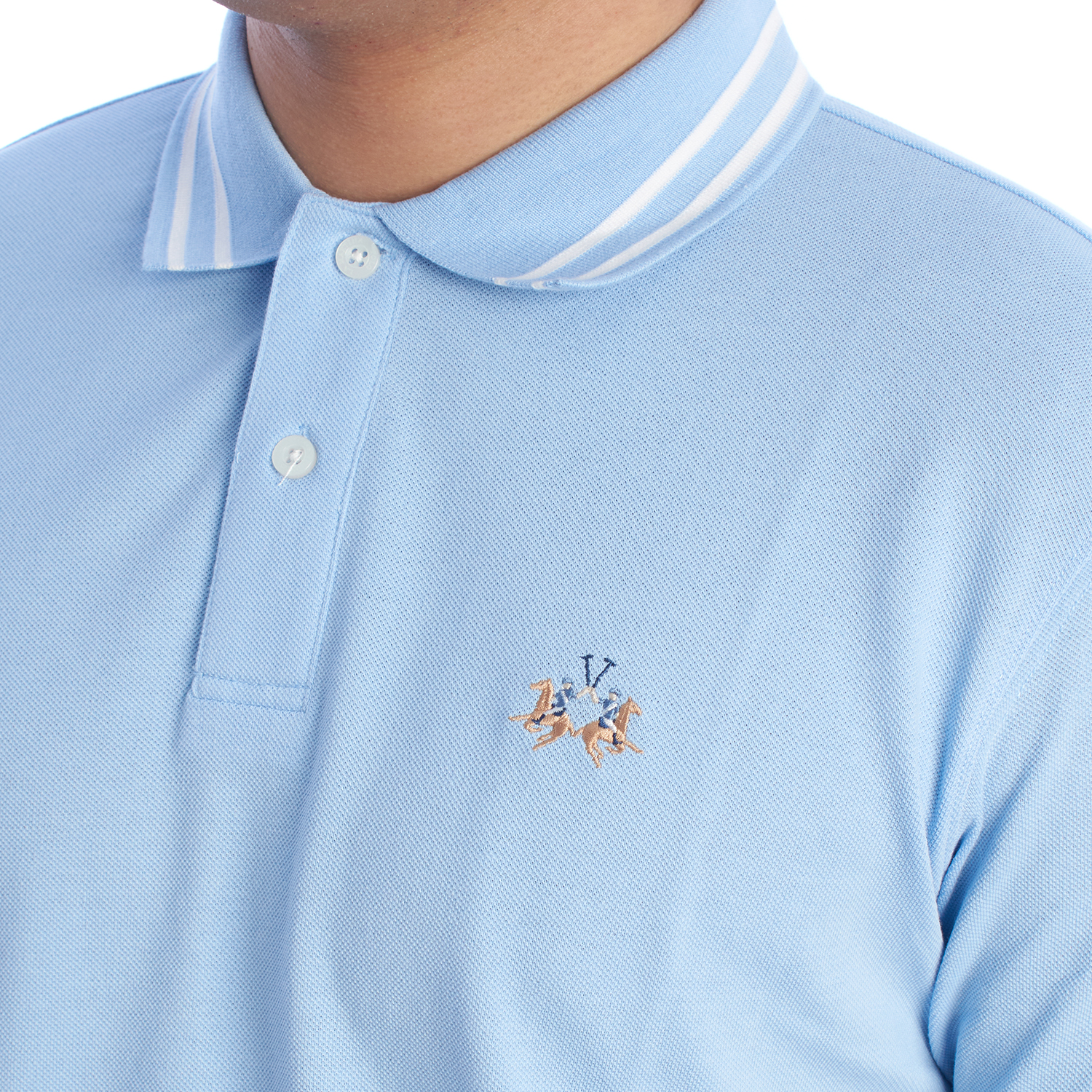LA MARTINA Regular Fit Kortärmad Polo för män YMP014-PK031 pikéer herr – bild 2
