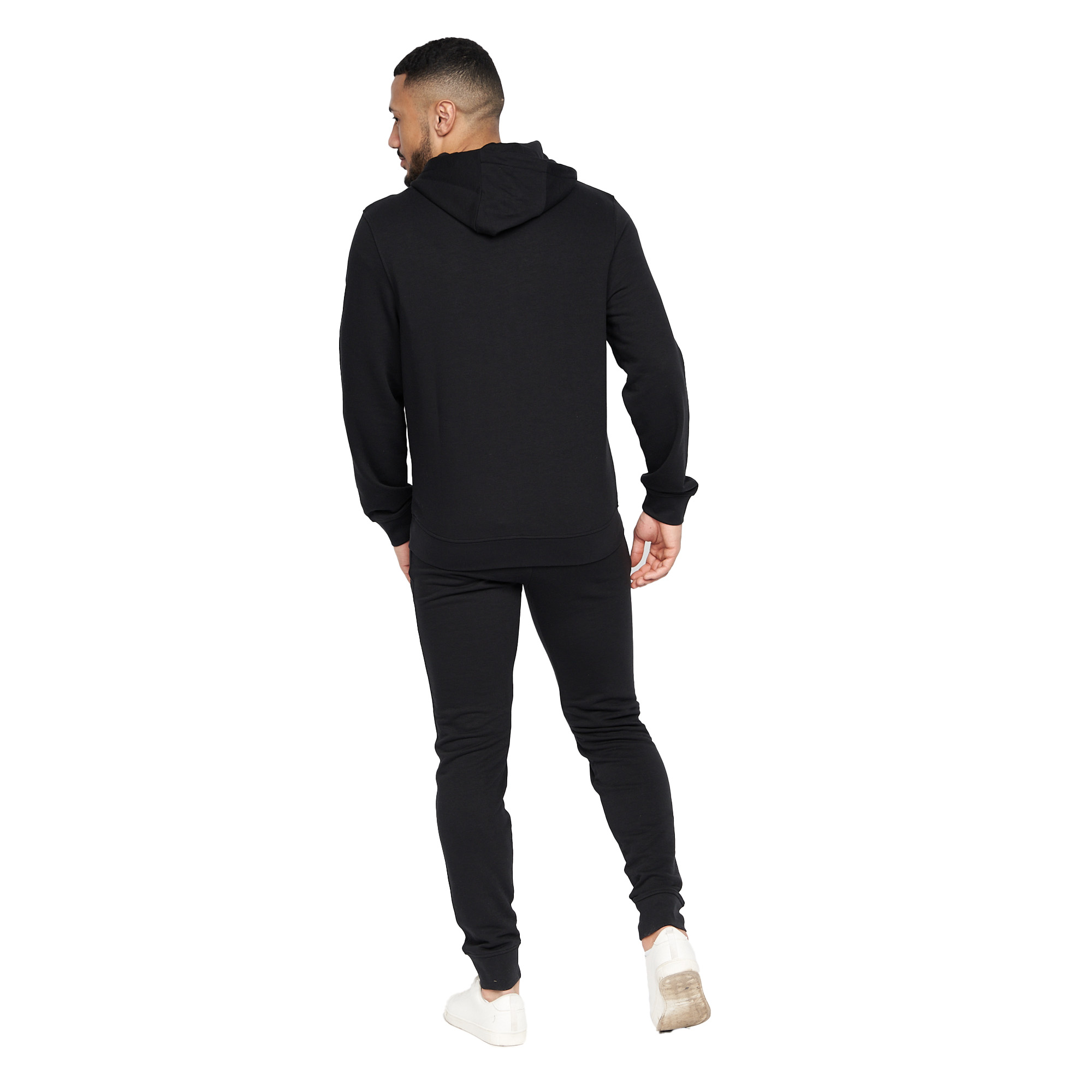 Crosshatch Mens Braxson Full Zip Hoodie (Svart) herr – bild 2