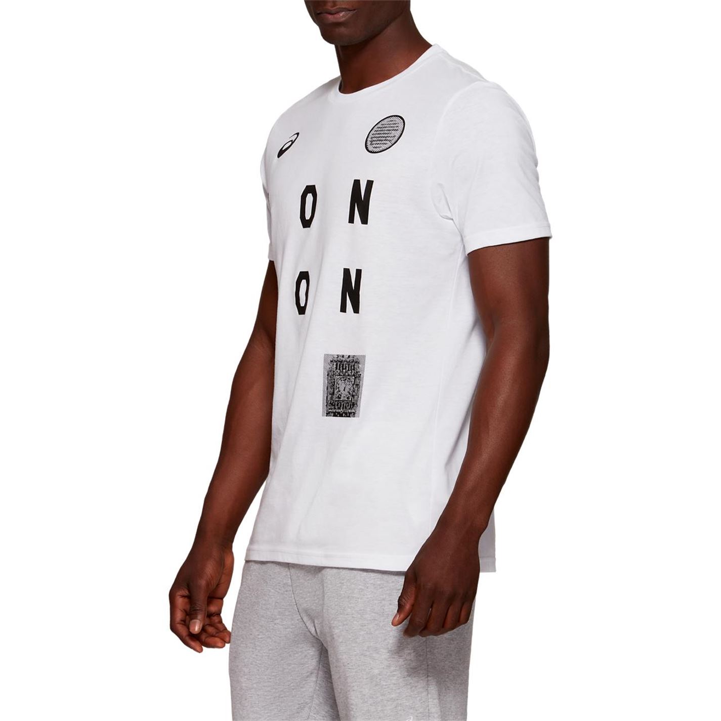 ASICS London City Mens Vit T-shirt herr – bild 2