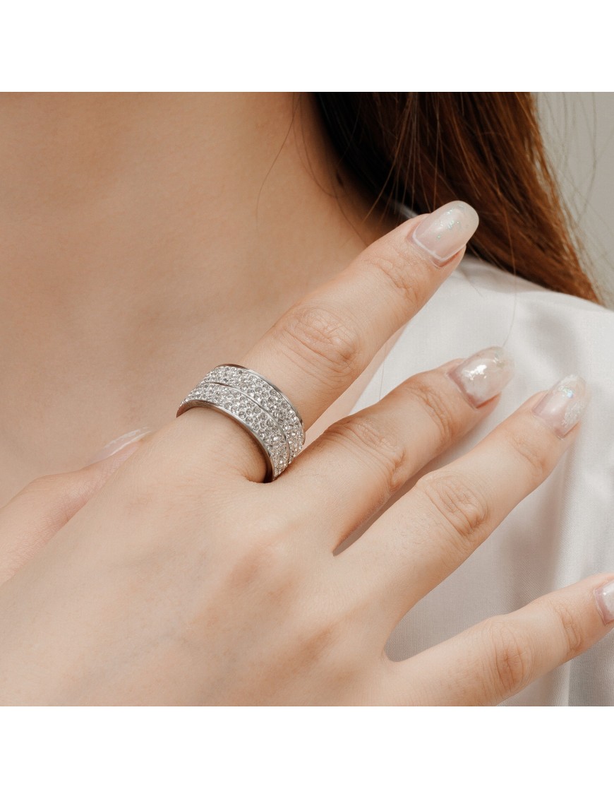 MYC Paris Bague Elodie Argenté och Cristal ringar dam – bild 2