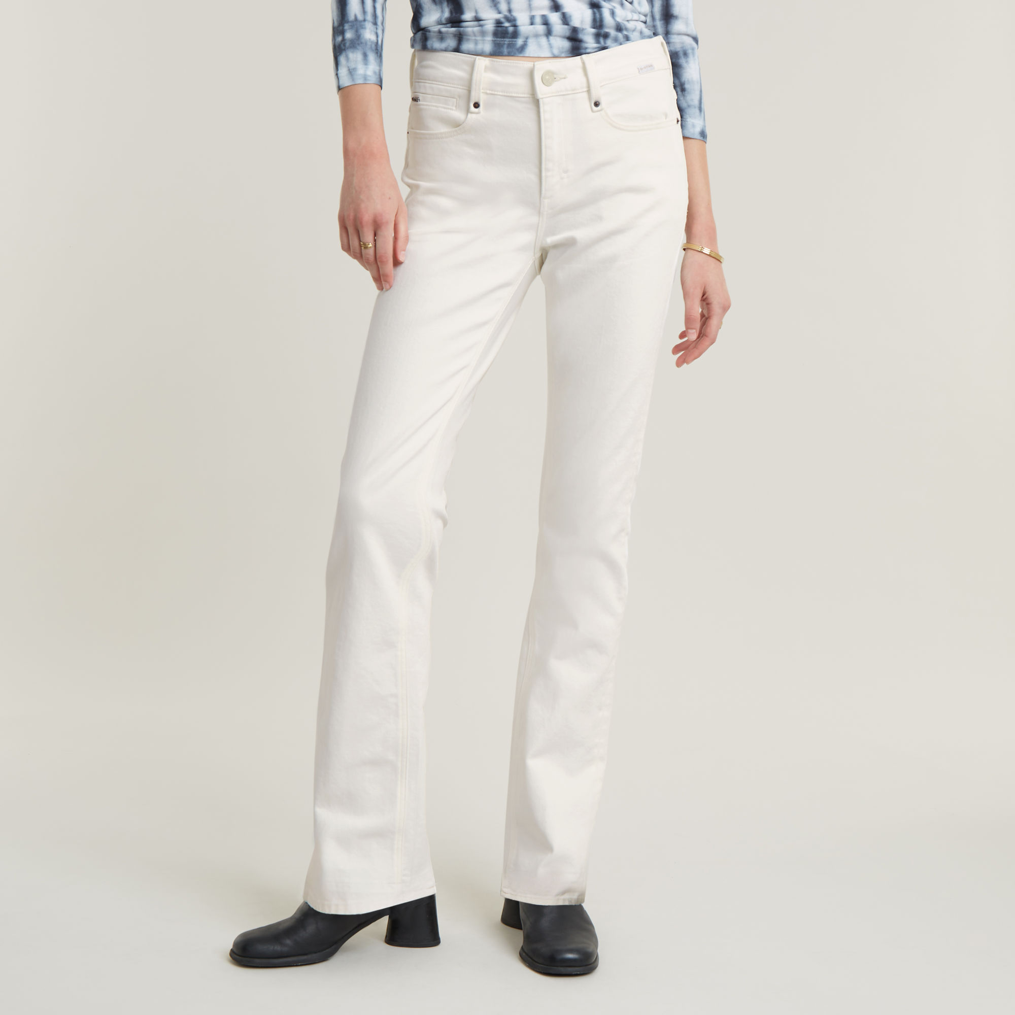 G Star Raw Womens G-Star RAW Noxer Bootcut Jeans - White - Size 24W/30L