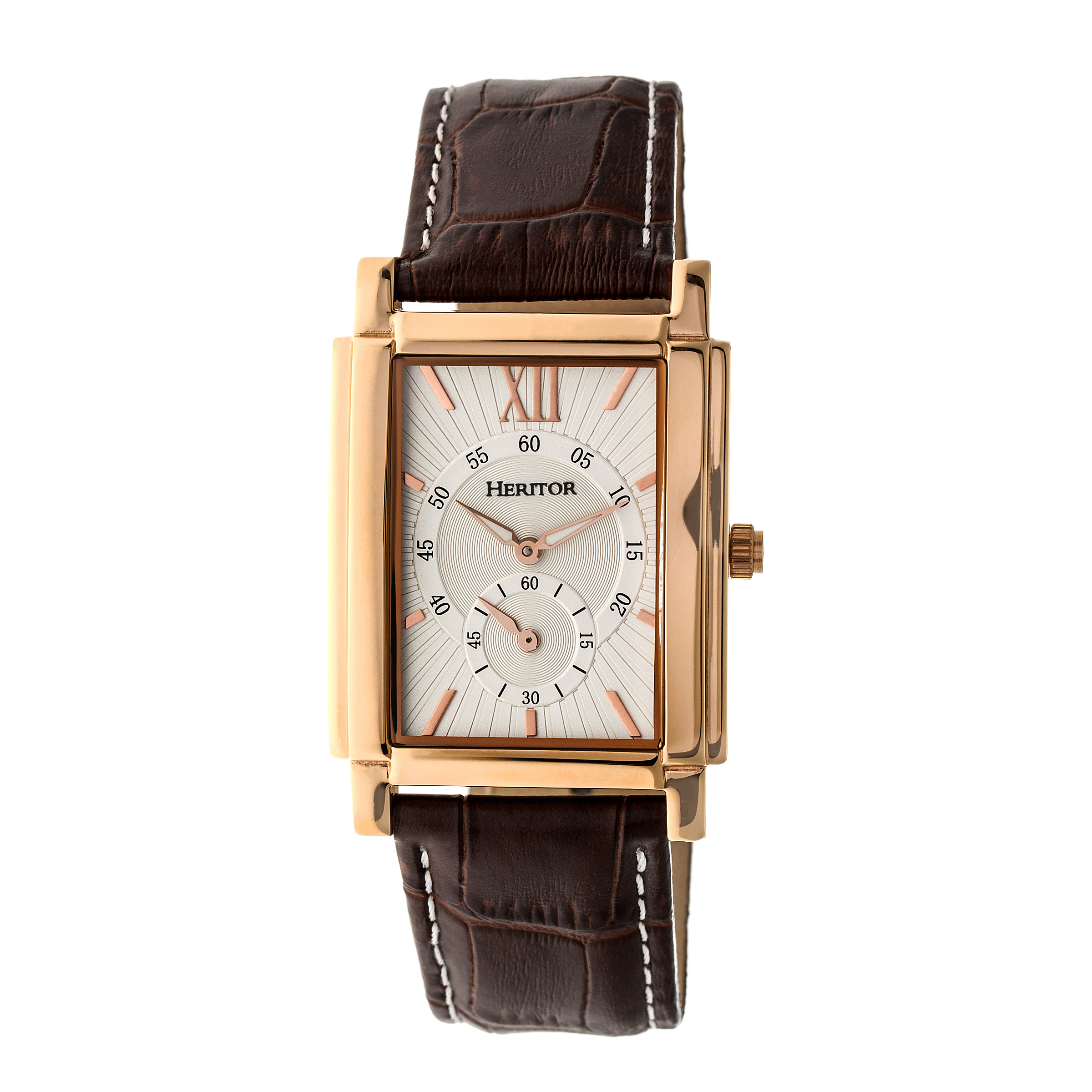Thumbnail - Heritor Automatikuhr Frederick mit Lederarmband