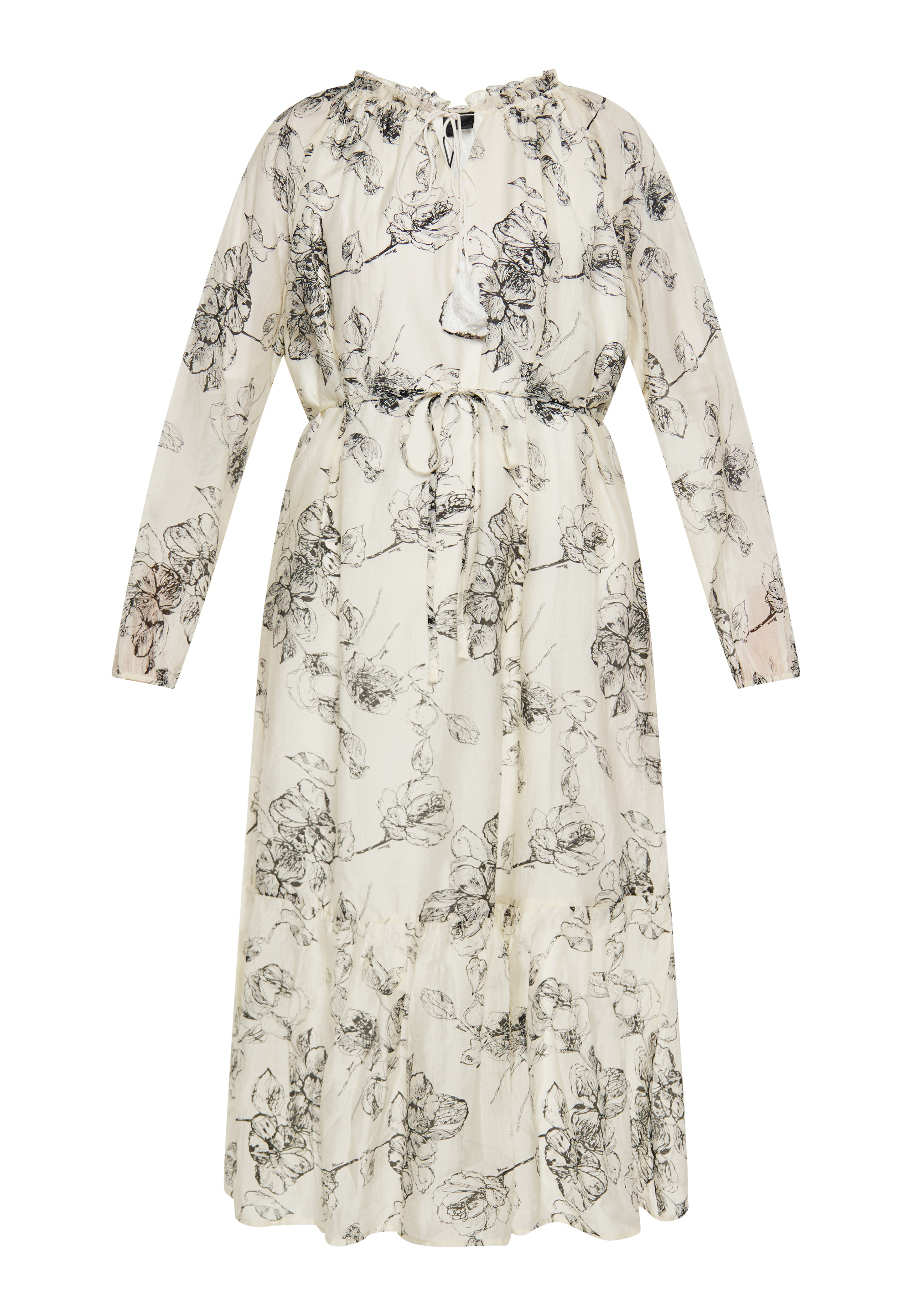 Dreimaster Jurk Dames zwart en wit