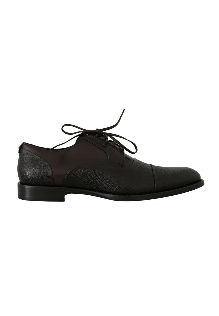 Dolce & Gabbana Mens Brown Leather Laceups Dress Shoes - Size EU 40