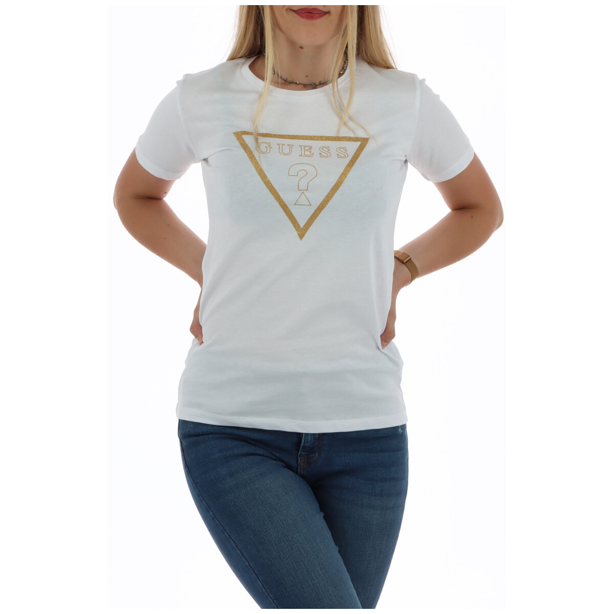 Thumbnail - Guess Damen Weißes T-Shirt