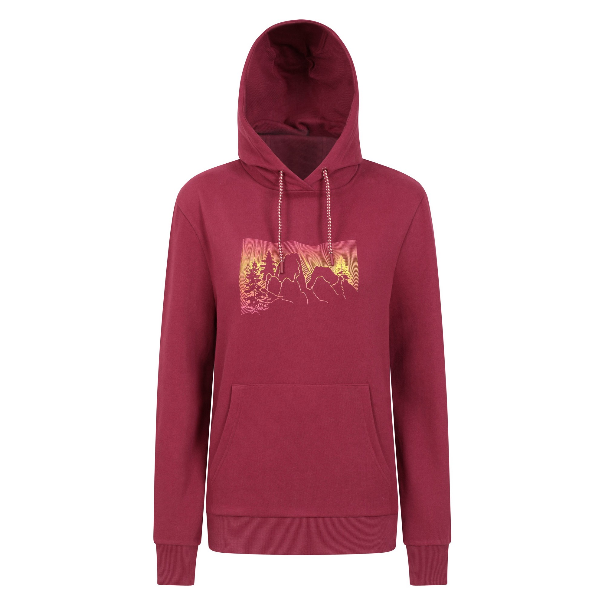 Thumbnail - Mountain Warehouse Damen/Damen Ombre Hoodie (Burgund)