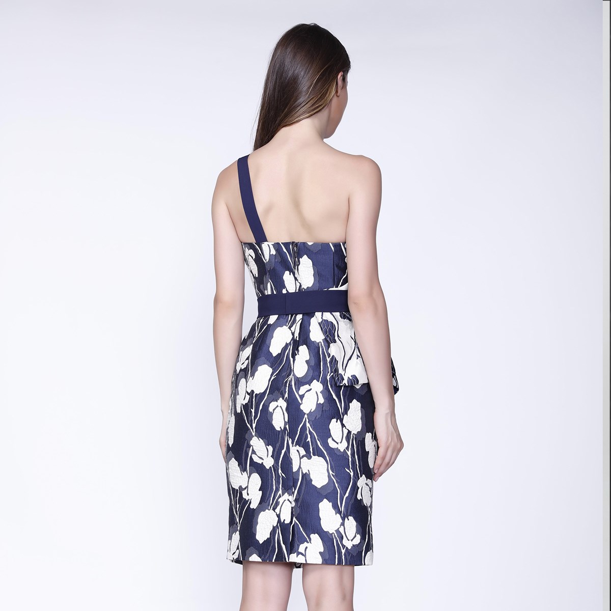 Smart & Joy Bustierklänning i jacquard med blommor dam – bild 2