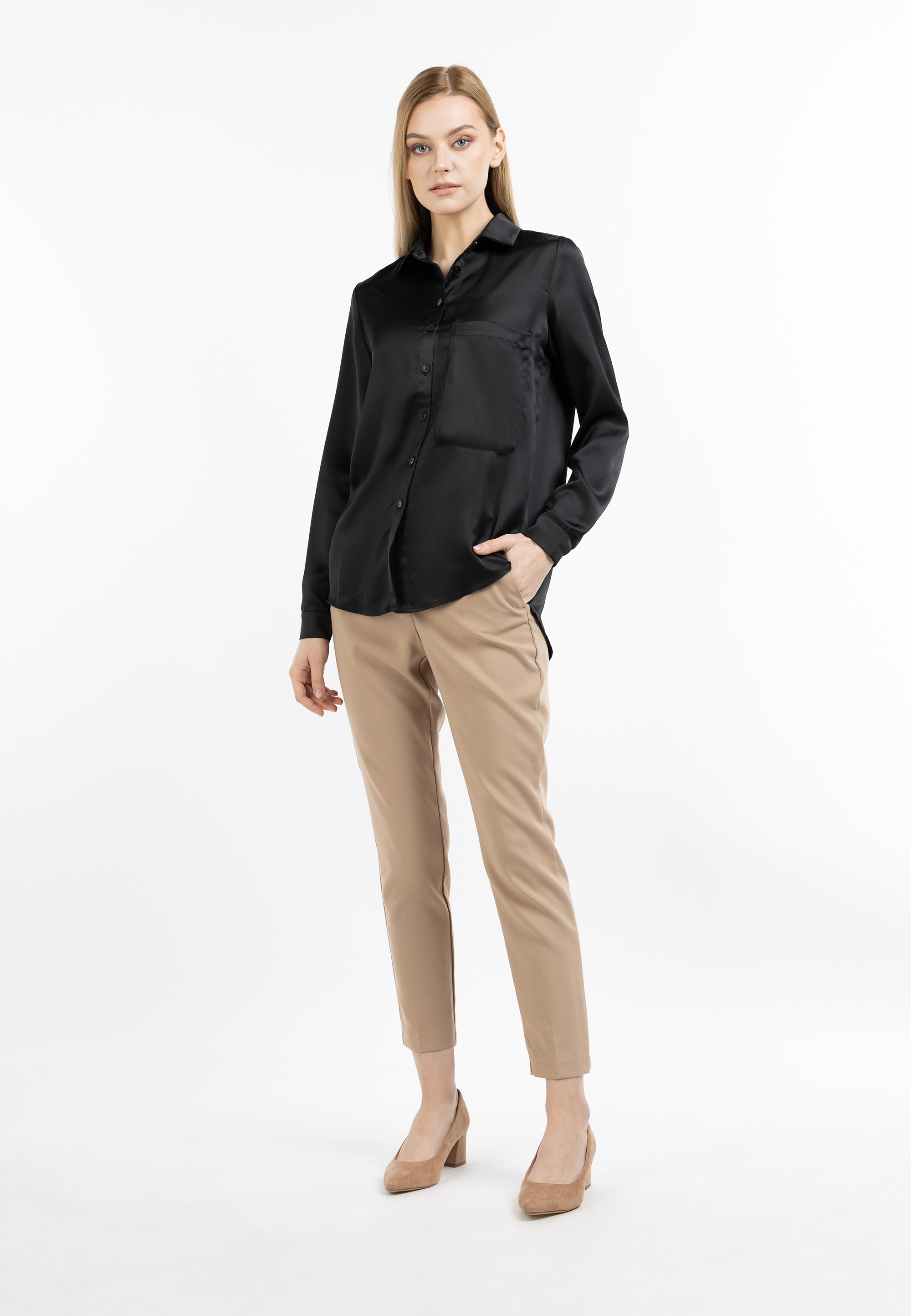 Dreimaster overhemdblouse Dames zwart