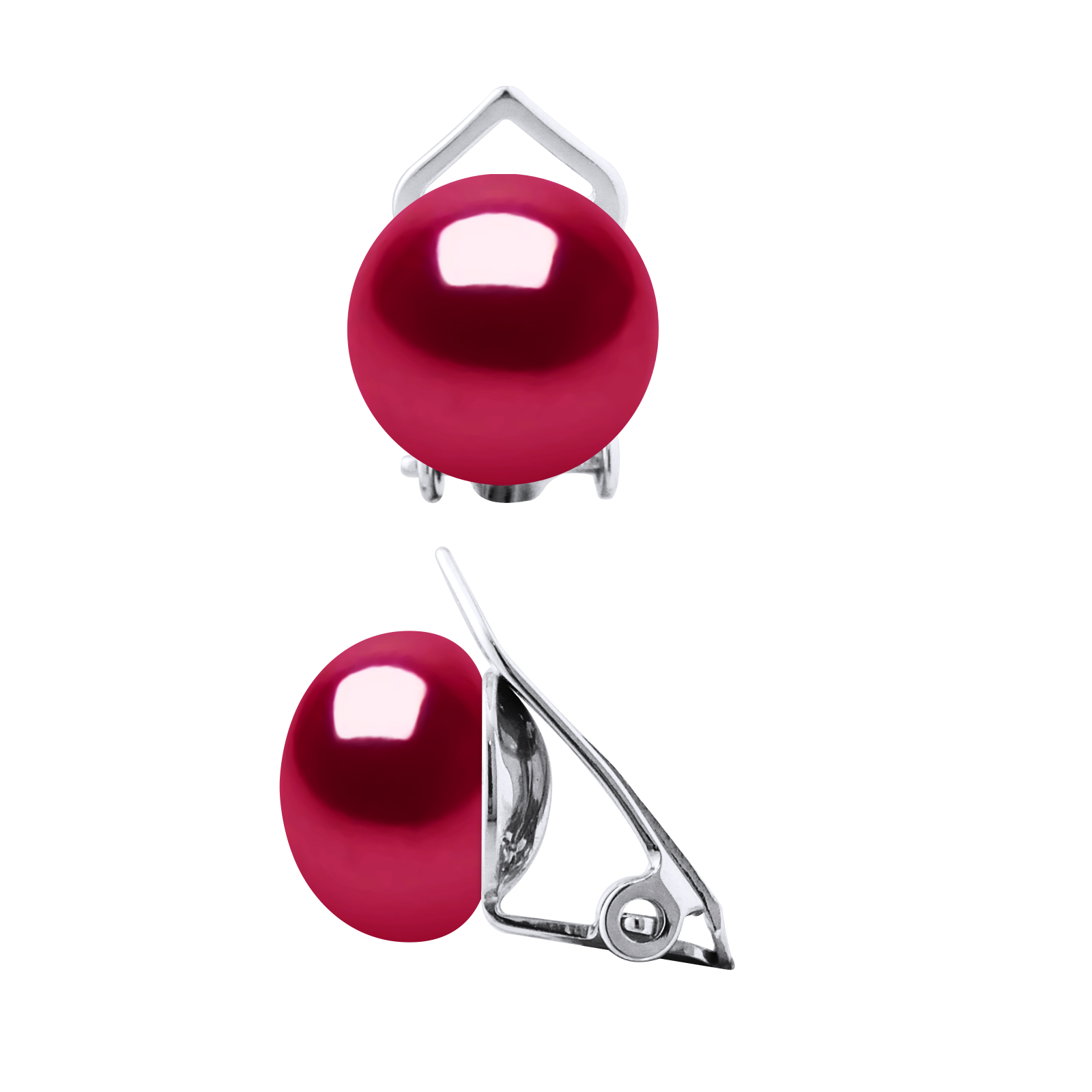 Thumbnail - Ohrringe aus echten Süßwasser-Zuchtperlen, Knopfgröße 9–10 mm