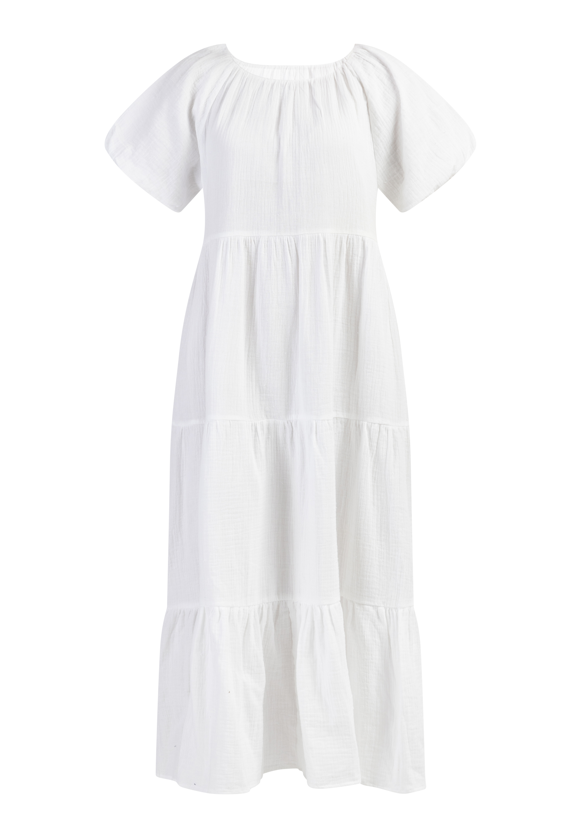 Dreimaster Maxikleid Damen weiss XS
