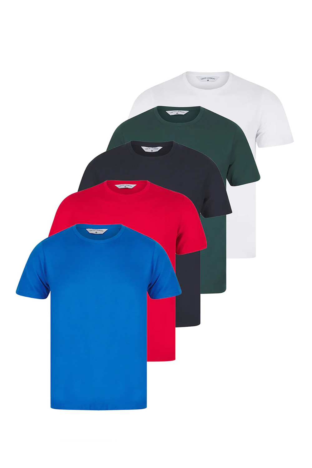 Tokyo Laundry Mens Red Cotton 5-Pack Short Sleeve T-Shirts - Size Small