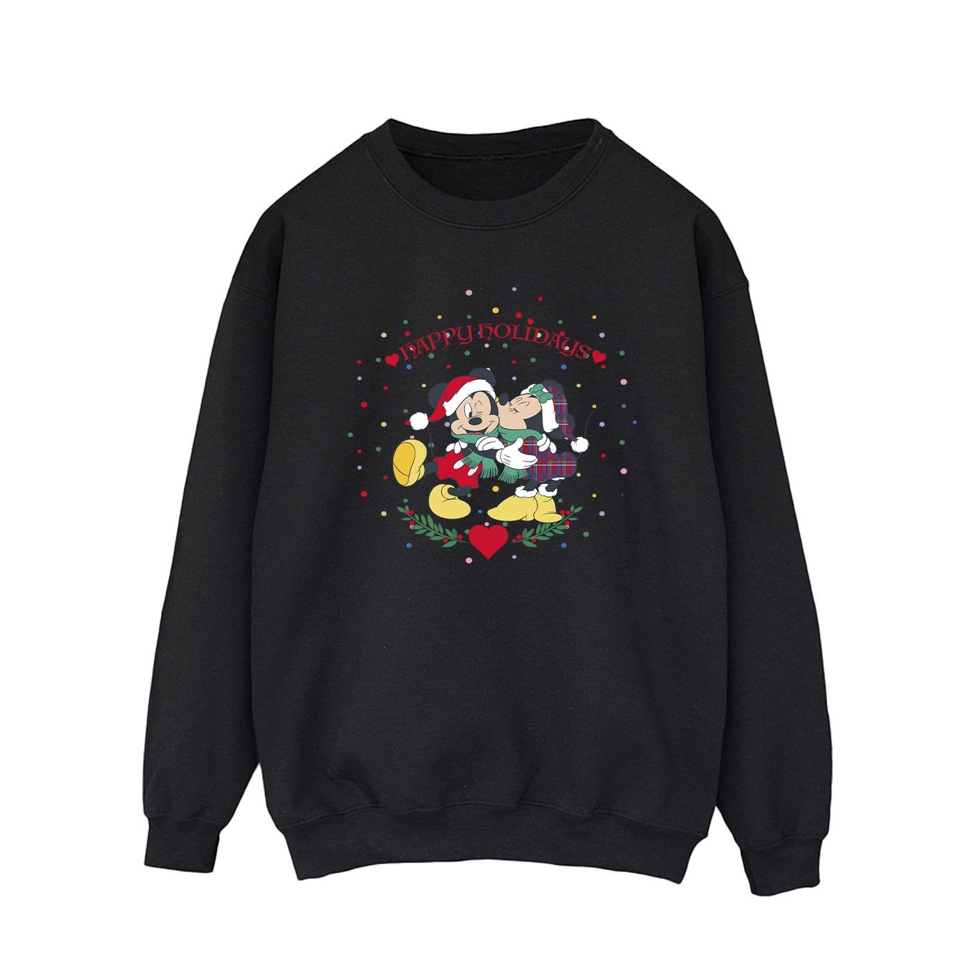 Thumbnail - Disney - "Mickey Mouse Mickey Minnie Christmas" Sweatshirt für Herren (Schwarz)