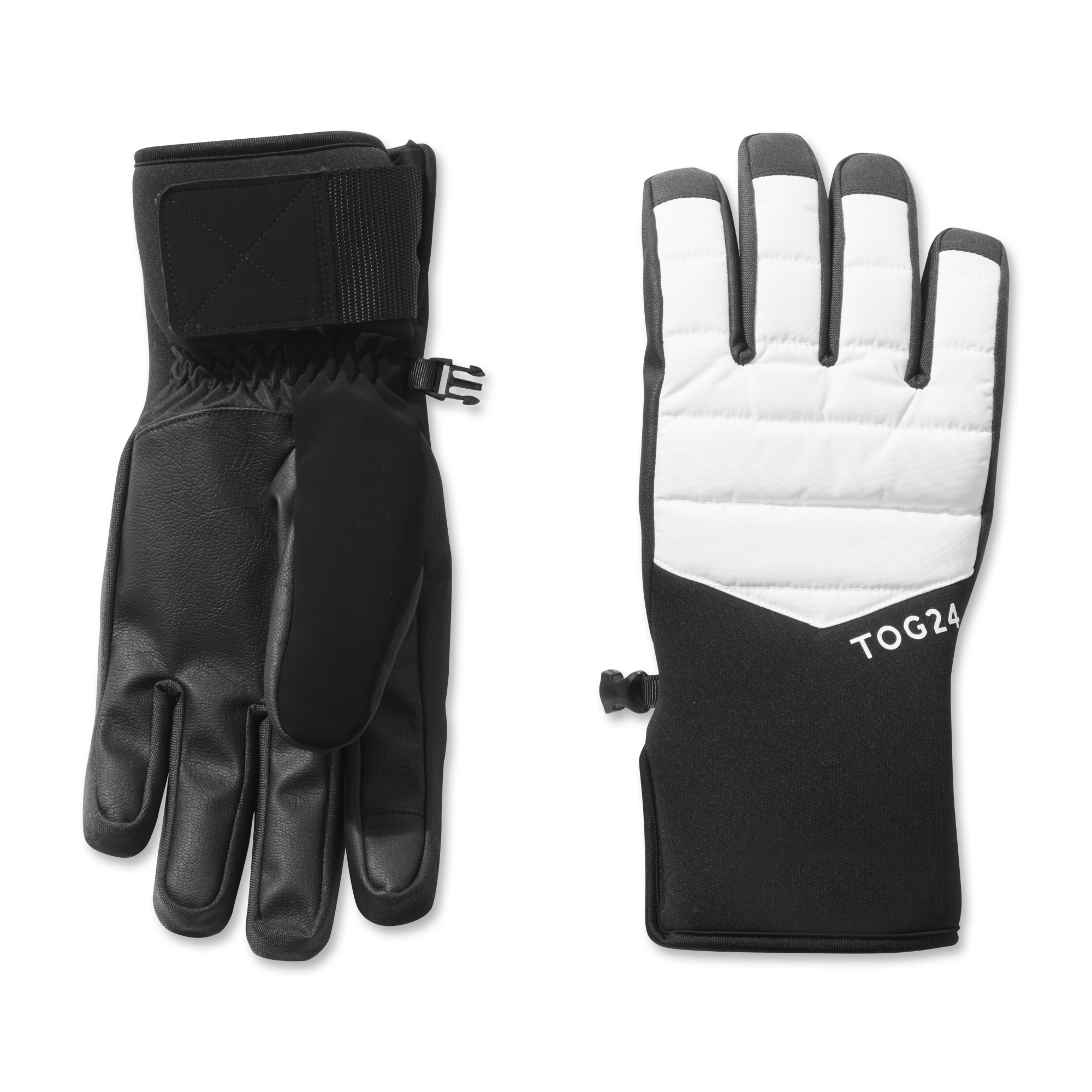 TOG24 Unisex Adventure Ski Gloves Optic White - Size Small