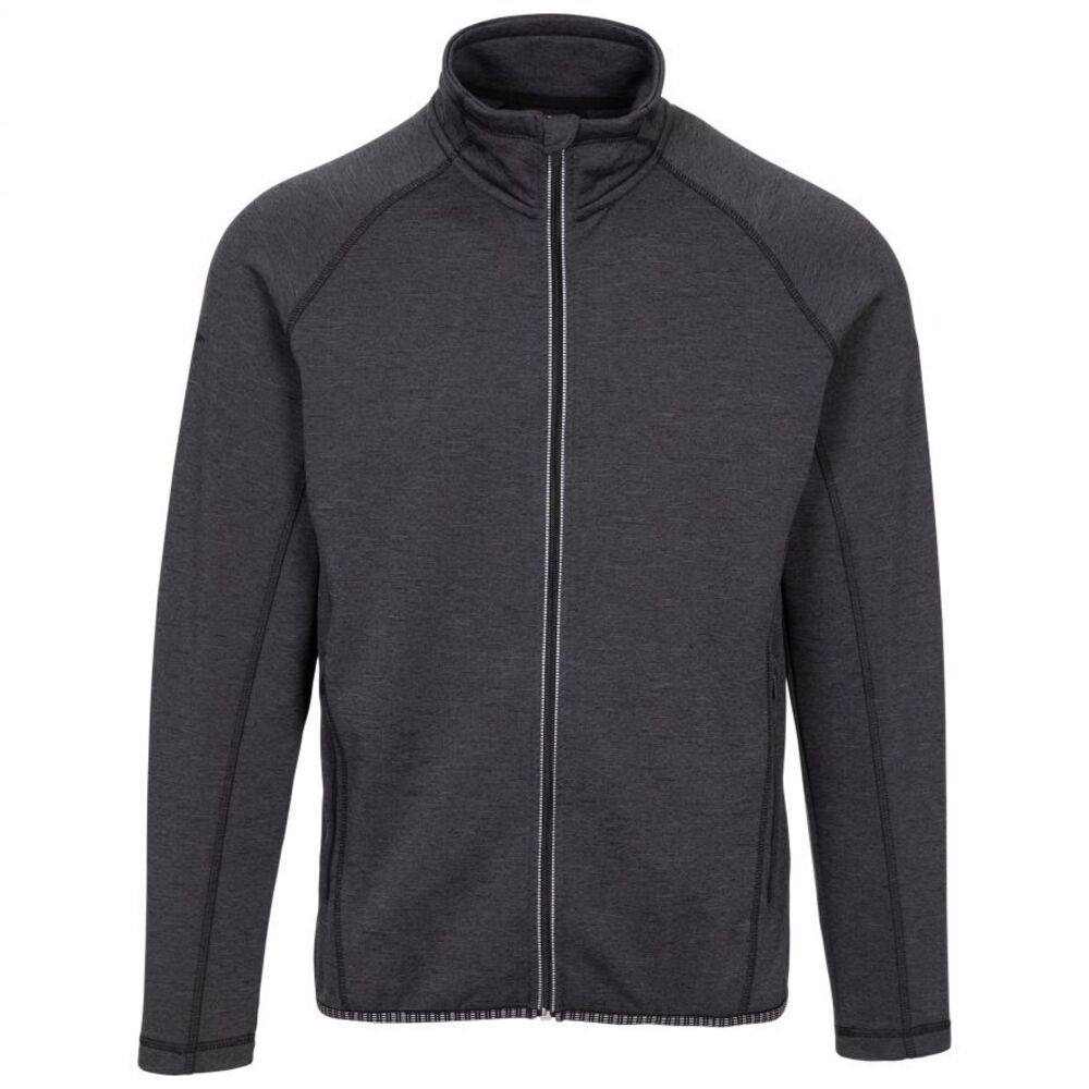 Thumbnail - Trespass Mens Tembering Layered Long-Sleeved Active Top (dunkelgrau meliert)