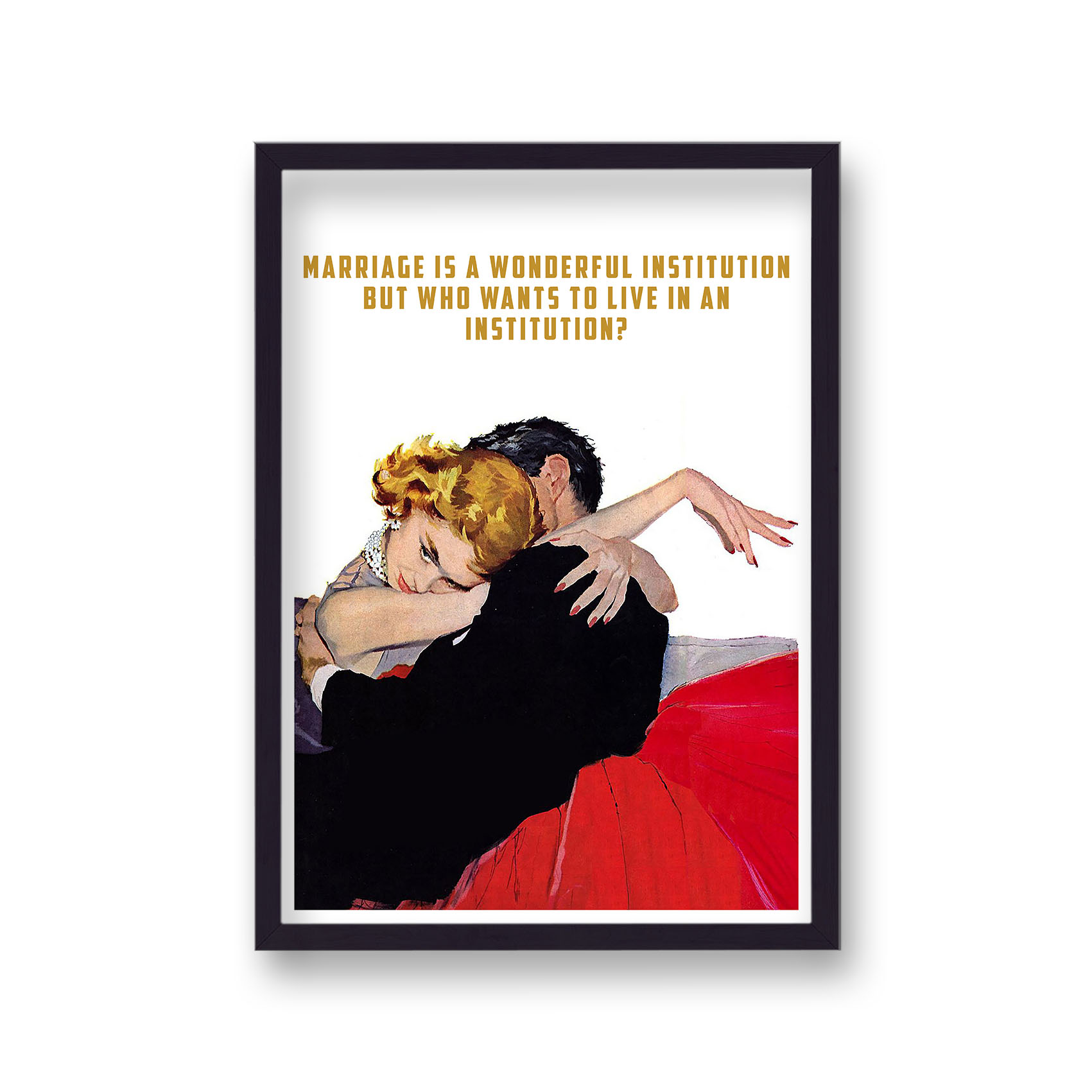 Pulp Friction Marriage Is A Wonderful Institution - Black Wood - One Size