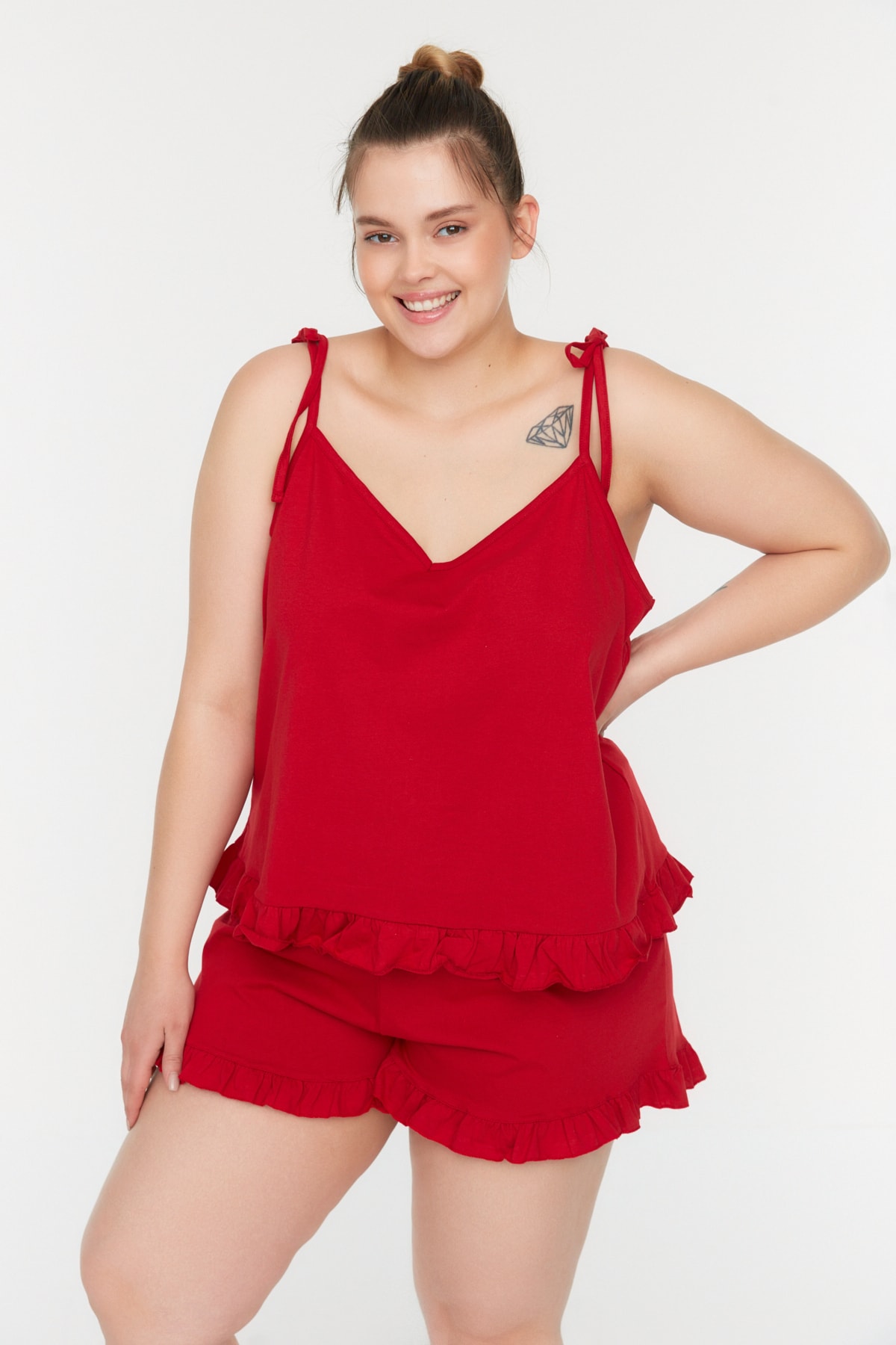 Trendyol Curve Cool Comfort Plus Size Pyjamas Set dam – bild 2