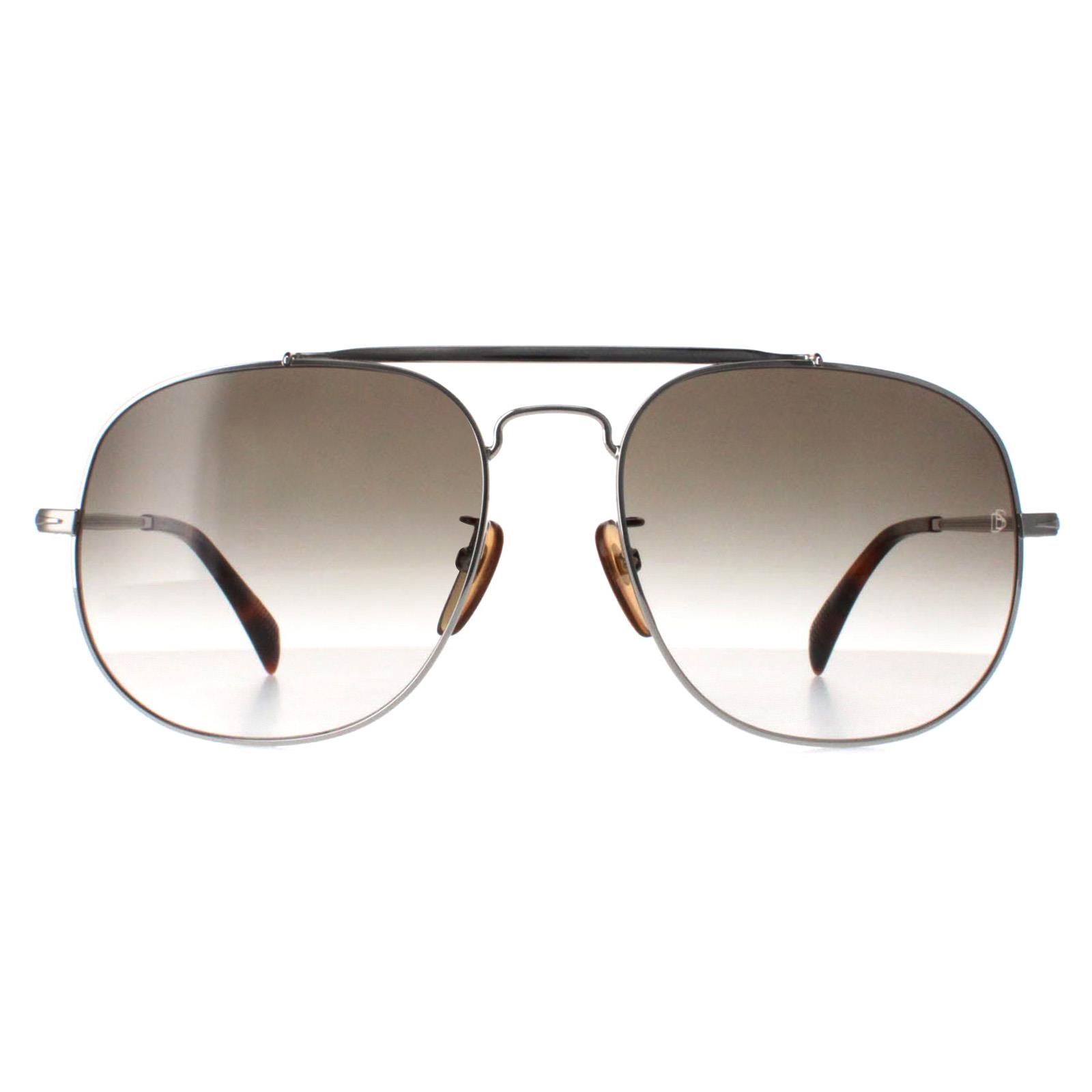 Thumbnail - David Beckham DB7004/S 010 9K Palladium Silber grüner Farbverlauf Sonnenbrille