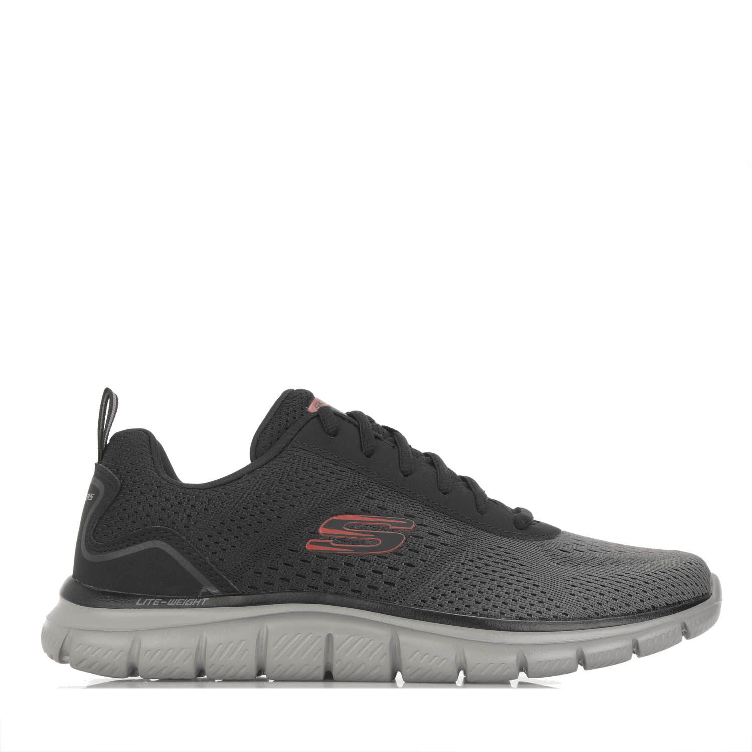 Skechers Mens Track Ripkent Trainers In Black Mesh - Size Uk 10