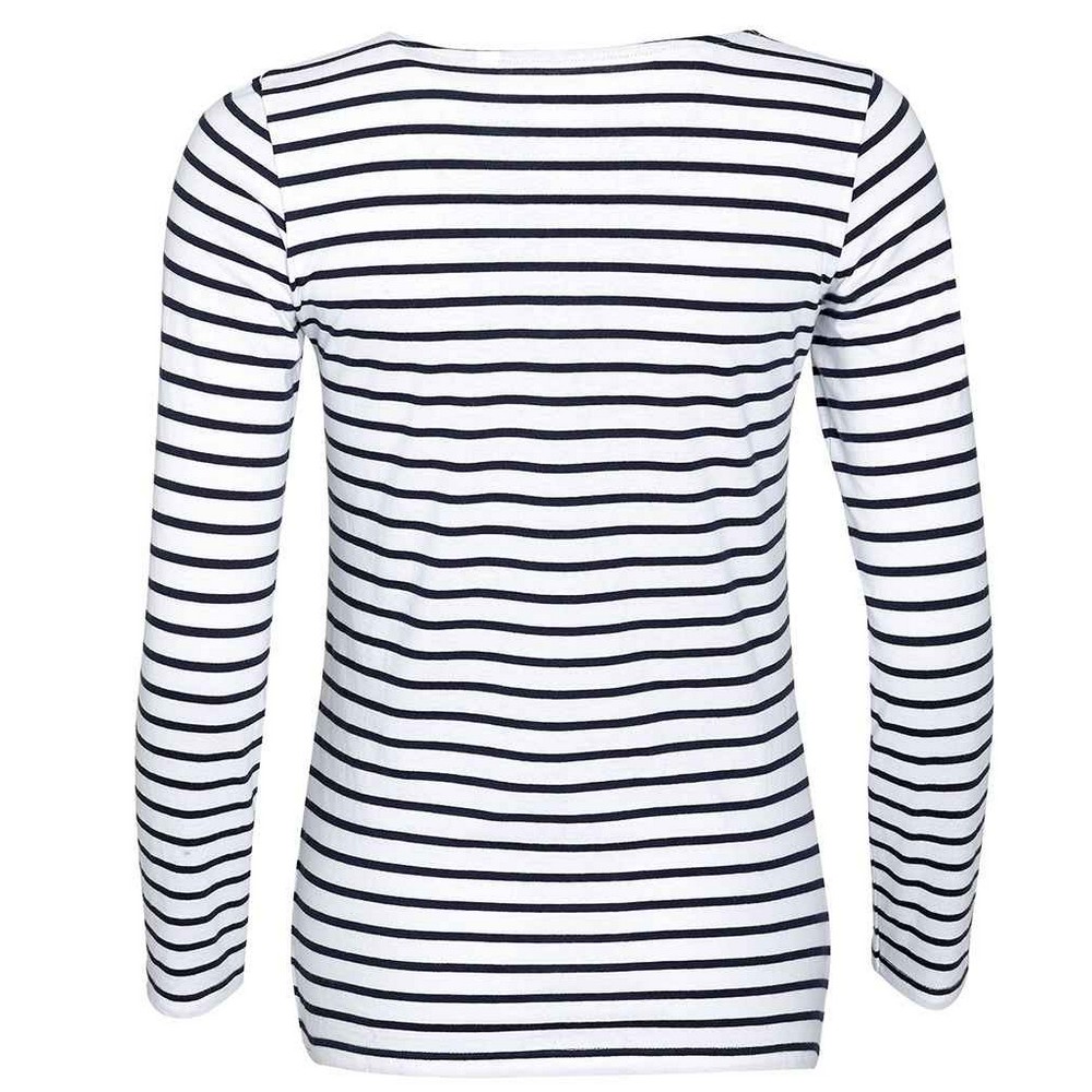 SOLS (Vit/marinefärgad) t-shirts dam – bild 2