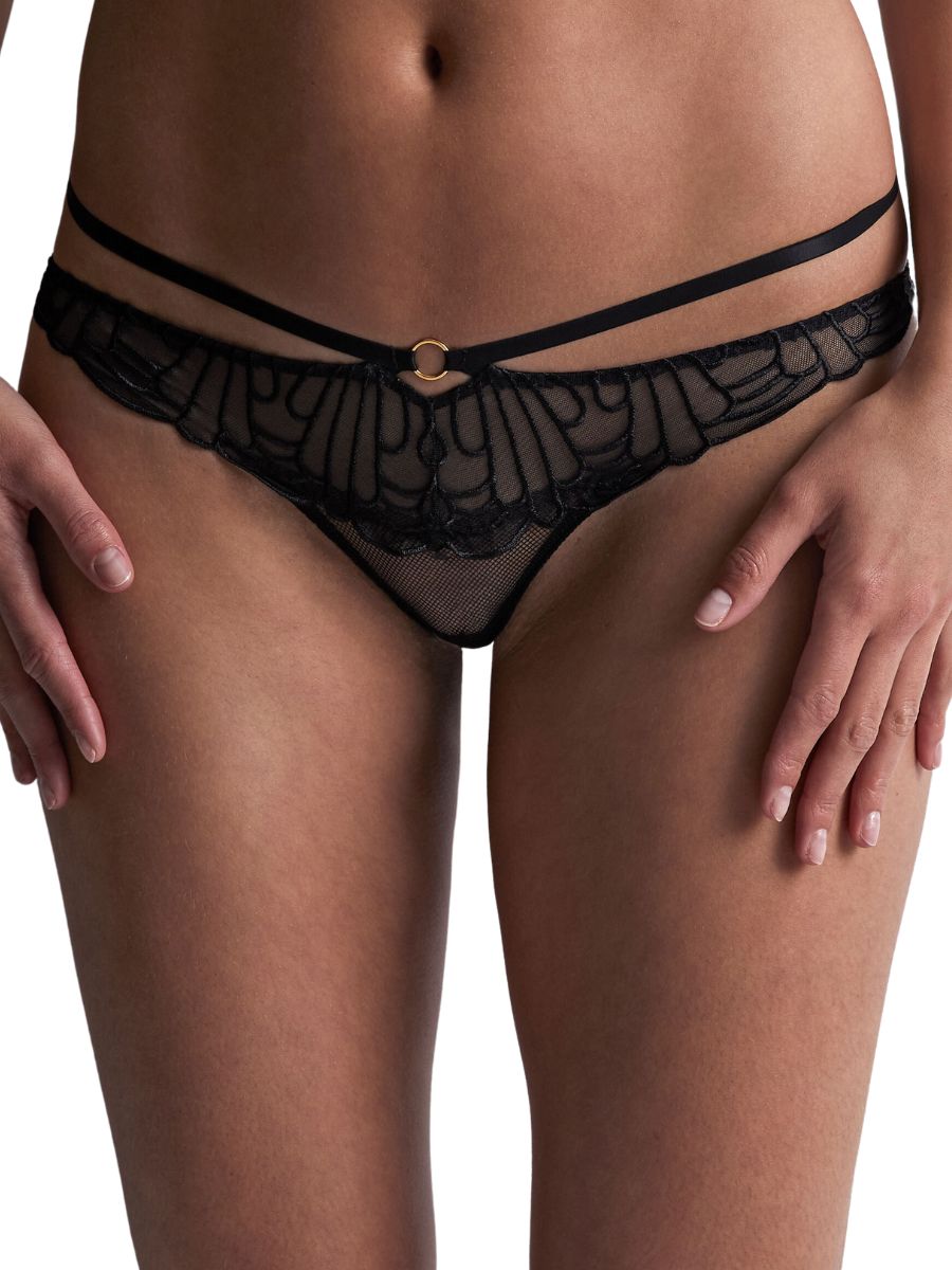 Aubade Womens L’Indomptable Mini Brief Afterdark – Black – Size X-Large