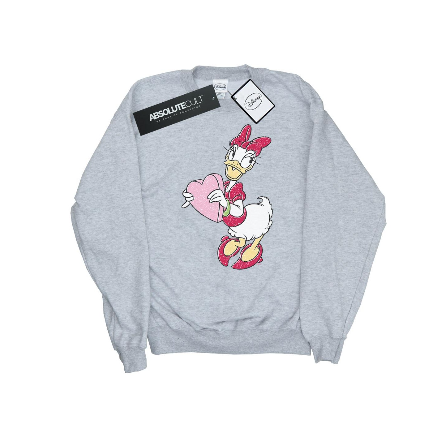 Thumbnail - Disney - "Daisy Duck Love Heart" Sweatshirt für Herren (Grau)