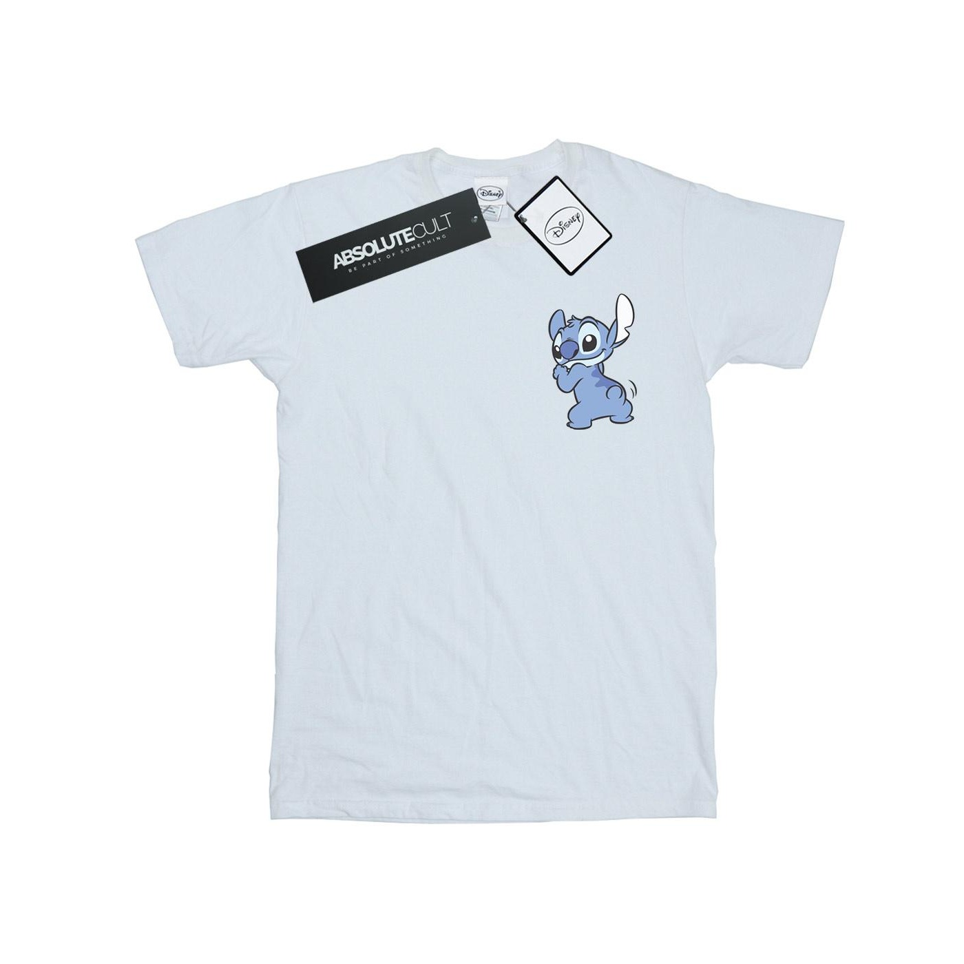 Thumbnail - Disney - "Lilo And Stitch Stitch Backside Breast Print" T-Shirt für Mädchen (Weiß)