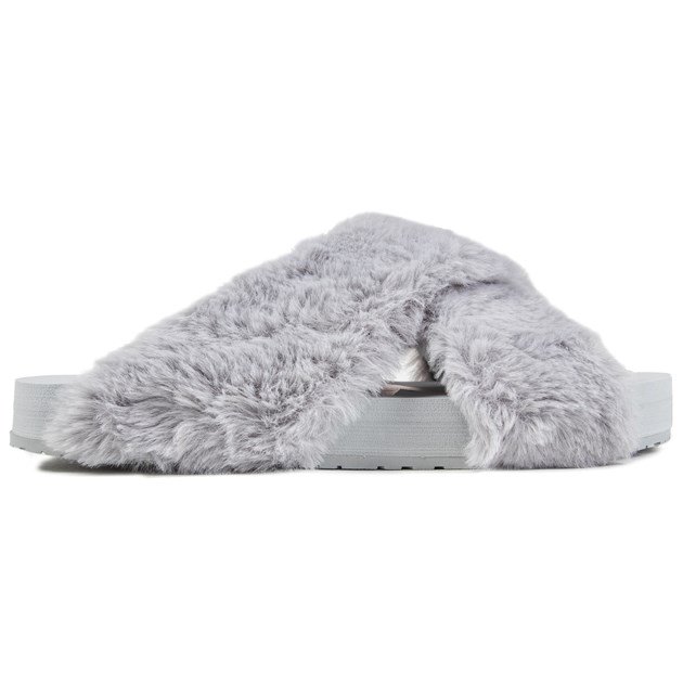 Toms Pantoffel 10016798 susie eva mid grey faux fur