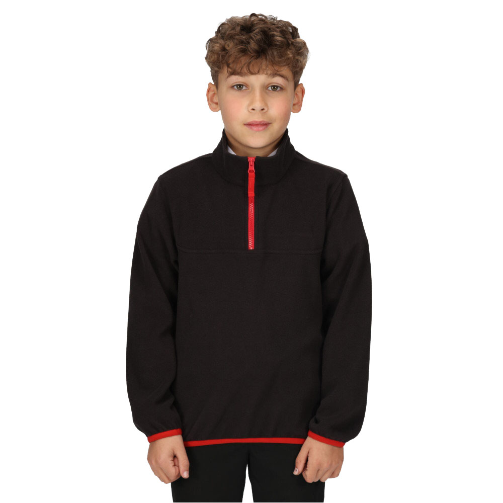 Regatta Boys Half Zip Micro Fleece Jacket - Black - Size 11-12Y